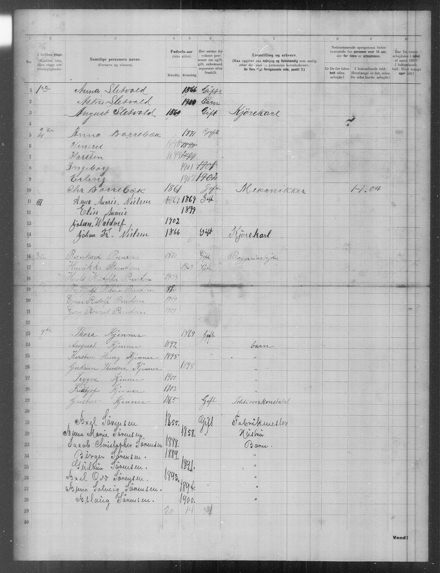 OBA, Municipal Census 1903 for Kristiania, 1903, p. 7878