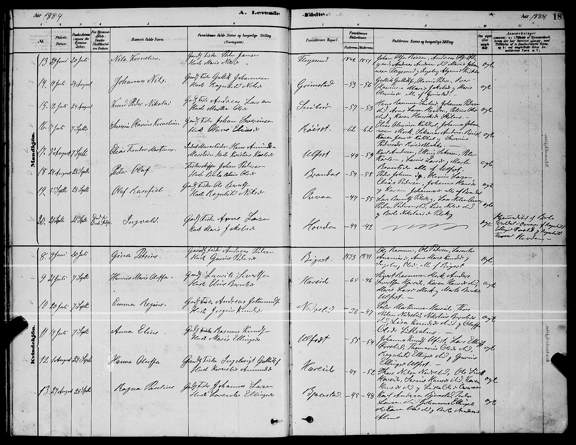 Ministerialprotokoller, klokkerbøker og fødselsregistre - Møre og Romsdal, AV/SAT-A-1454/510/L0125: Parish register (copy) no. 510C02, 1878-1900, p. 18