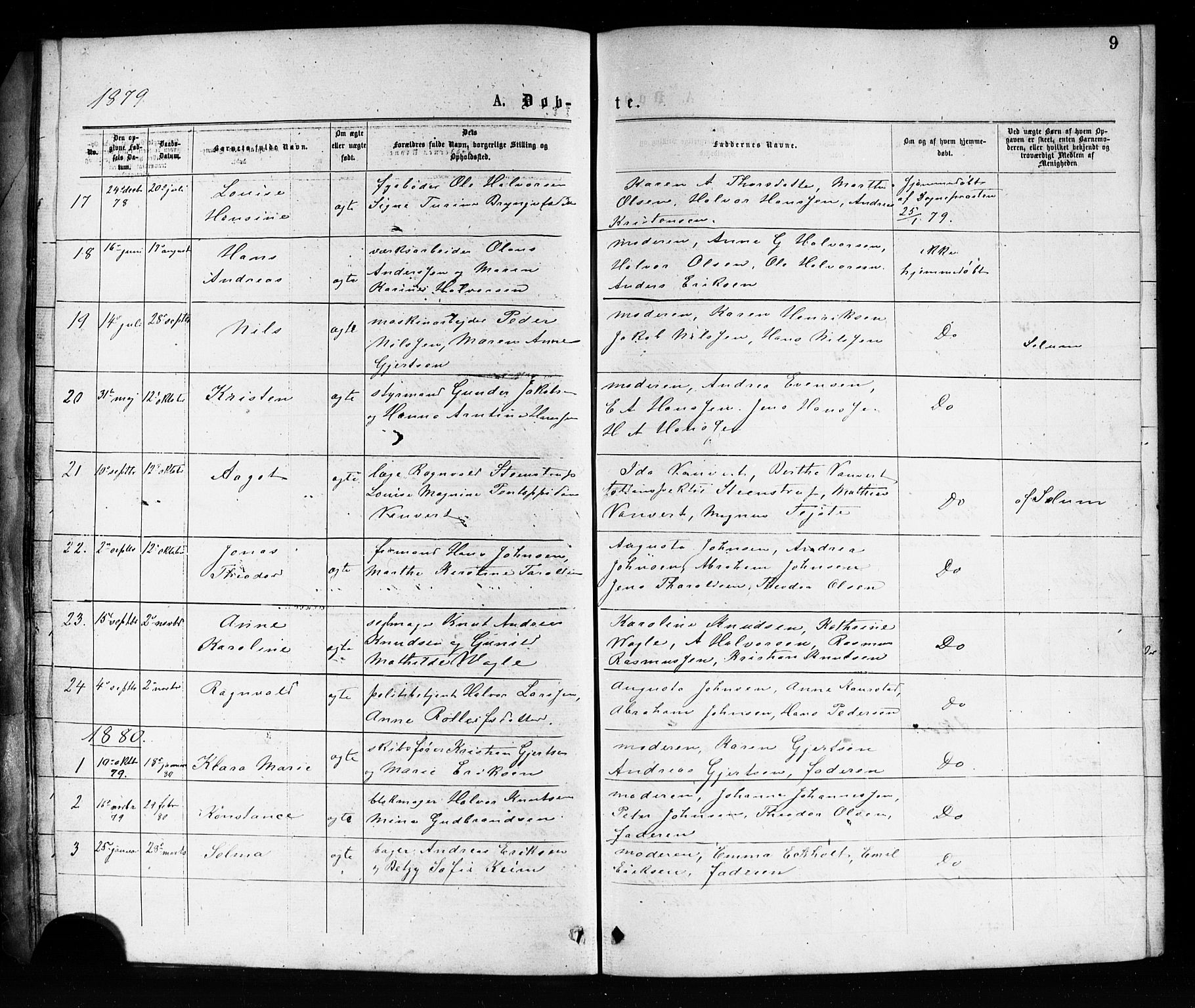 Porsgrunn kirkebøker , SAKO/A-104/G/Ga/L0003: Parish register (copy) no. I 3, 1877-1915, p. 9