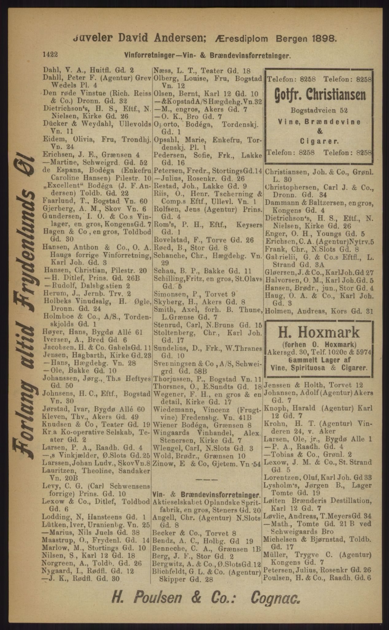 Kristiania/Oslo adressebok, PUBL/-, 1903, p. 1422