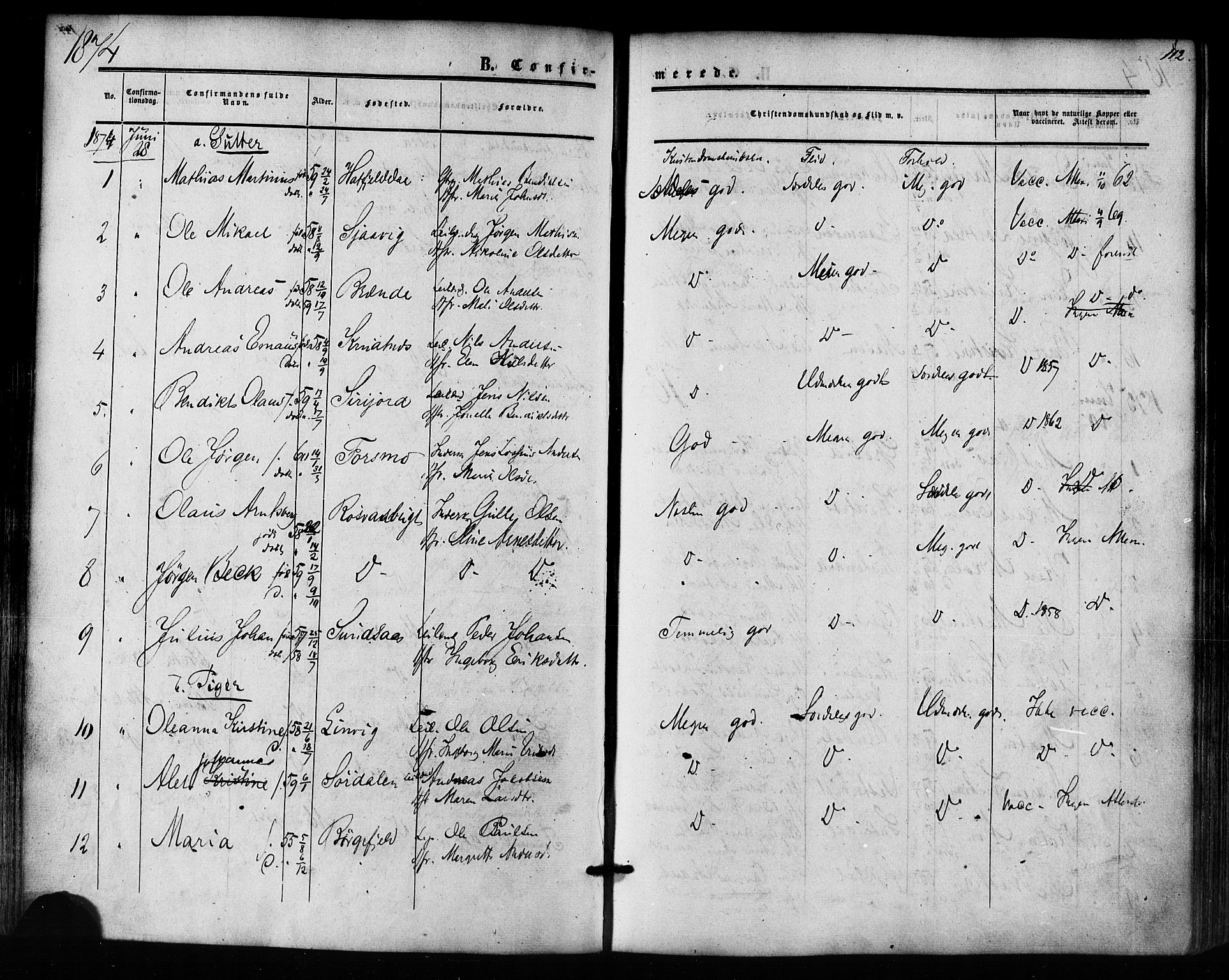 Ministerialprotokoller, klokkerbøker og fødselsregistre - Nordland, AV/SAT-A-1459/823/L0324: Parish register (official) no. 823A01, 1860-1878, p. 112