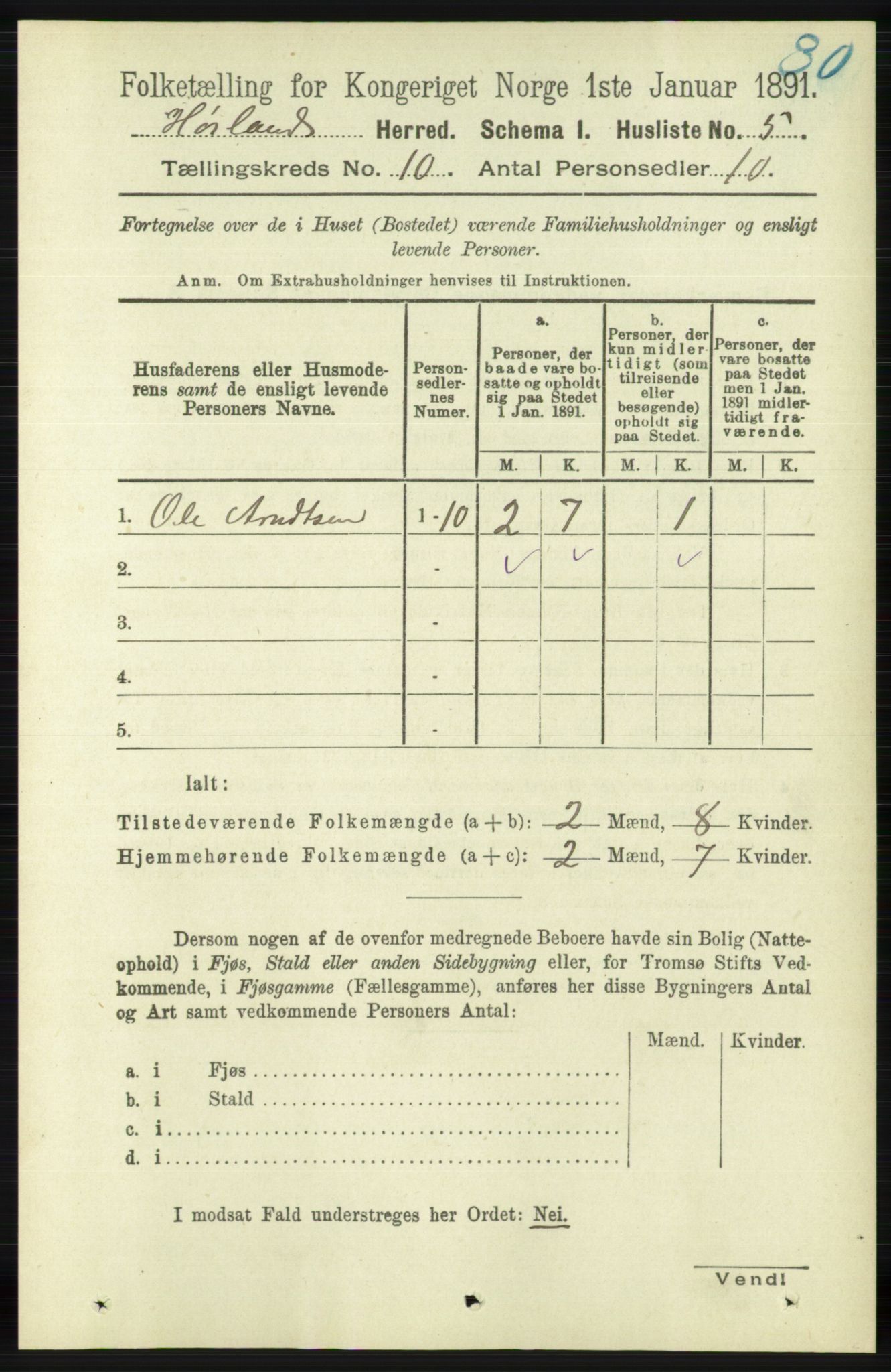 RA, 1891 census for 1123 Høyland, 1891, p. 4053