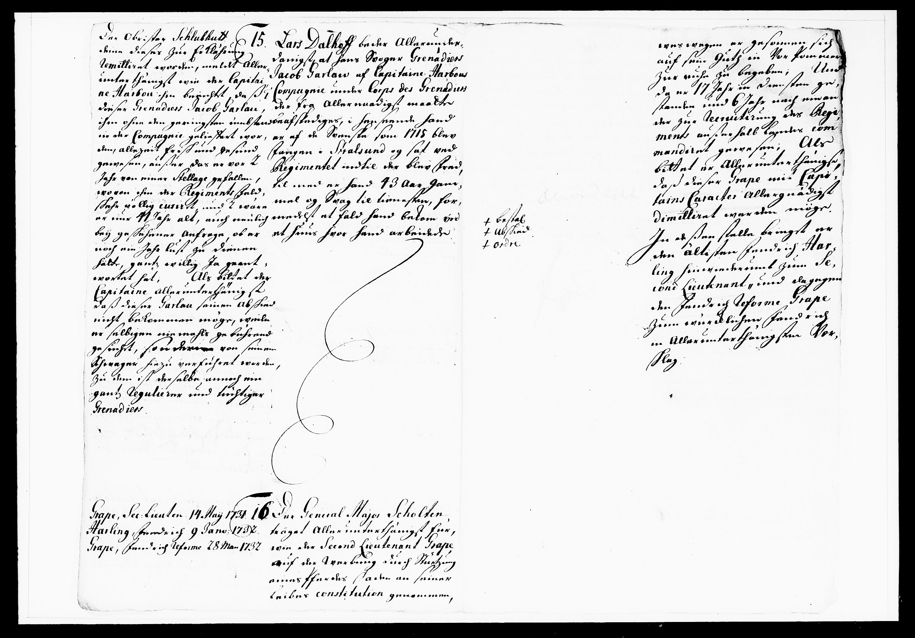 Krigskollegiet, Krigskancelliet, DRA/A-0006/-/1108-1113: Refererede sager, 1733, p. 99