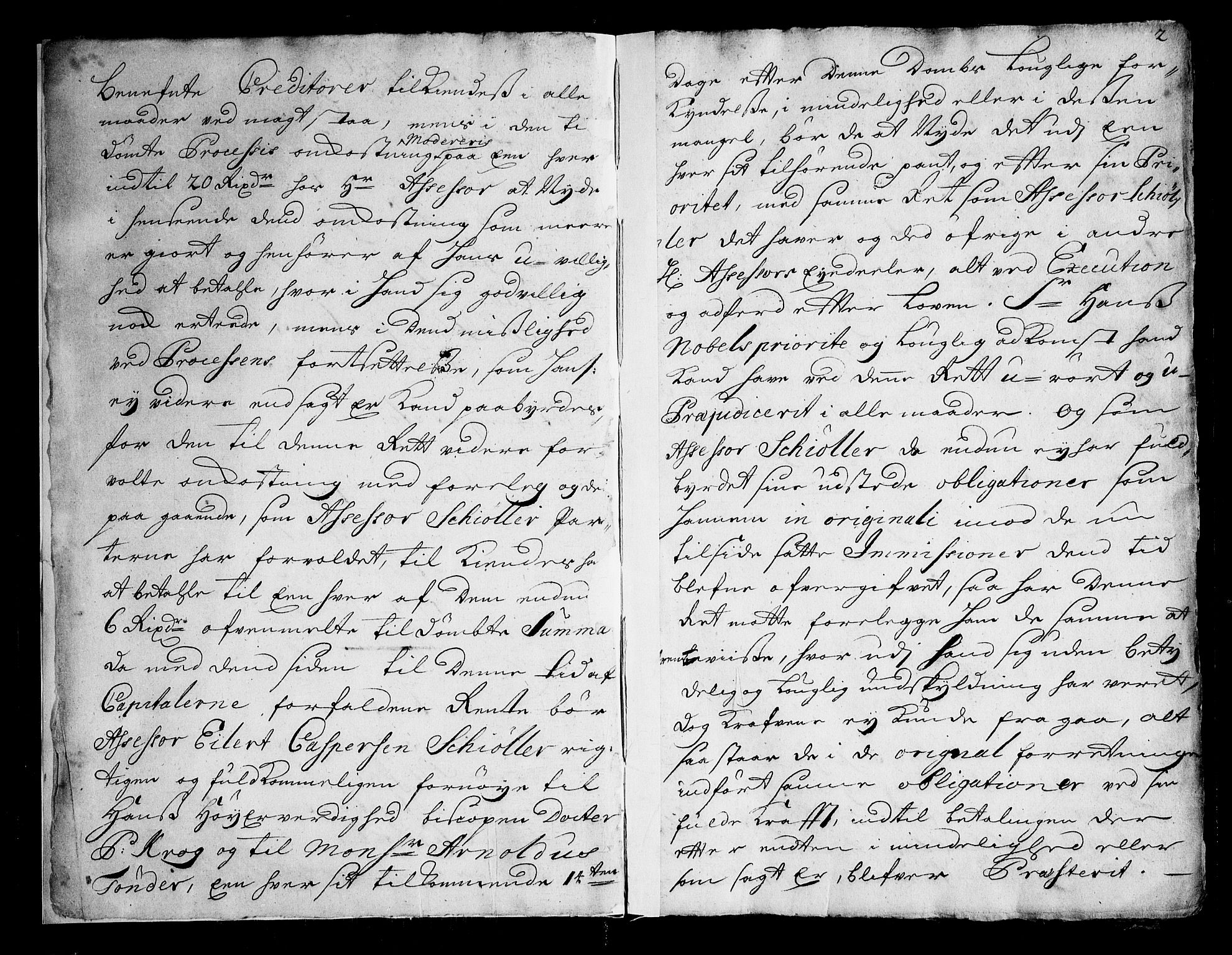 Overhoffretten 1667-1797, AV/RA-EA-2884/Ad/L0259: Ekstraktprotokoll, 1703, p. 1b-2a