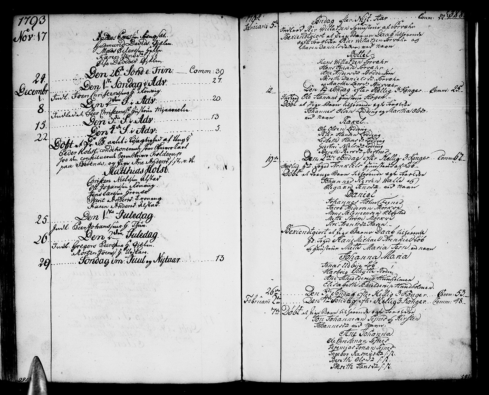 Ministerialprotokoller, klokkerbøker og fødselsregistre - Nordland, AV/SAT-A-1459/801/L0003: Parish register (official) no. 801A03, 1762-1795, p. 388