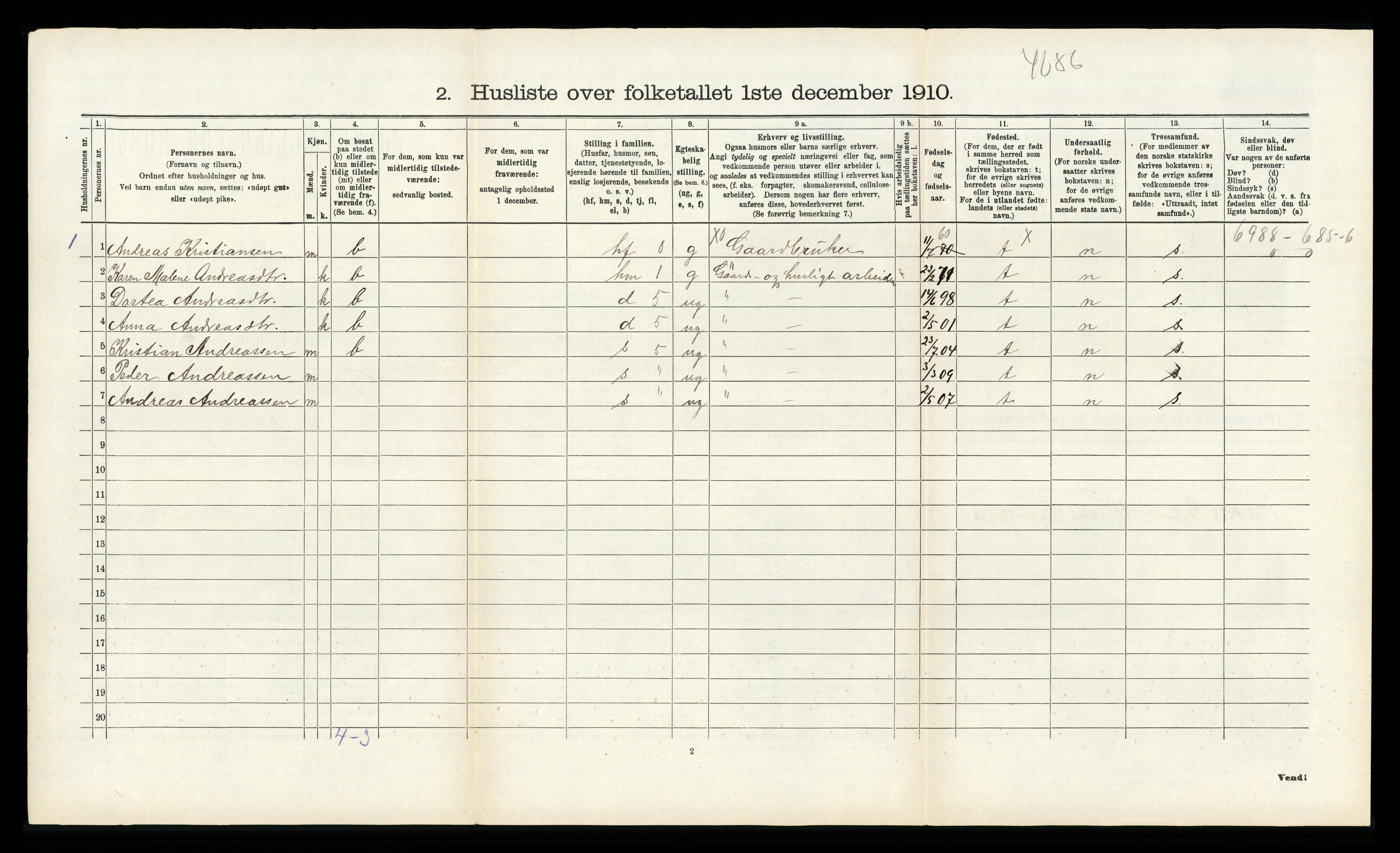 RA, 1910 census for Gyland, 1910, p. 369