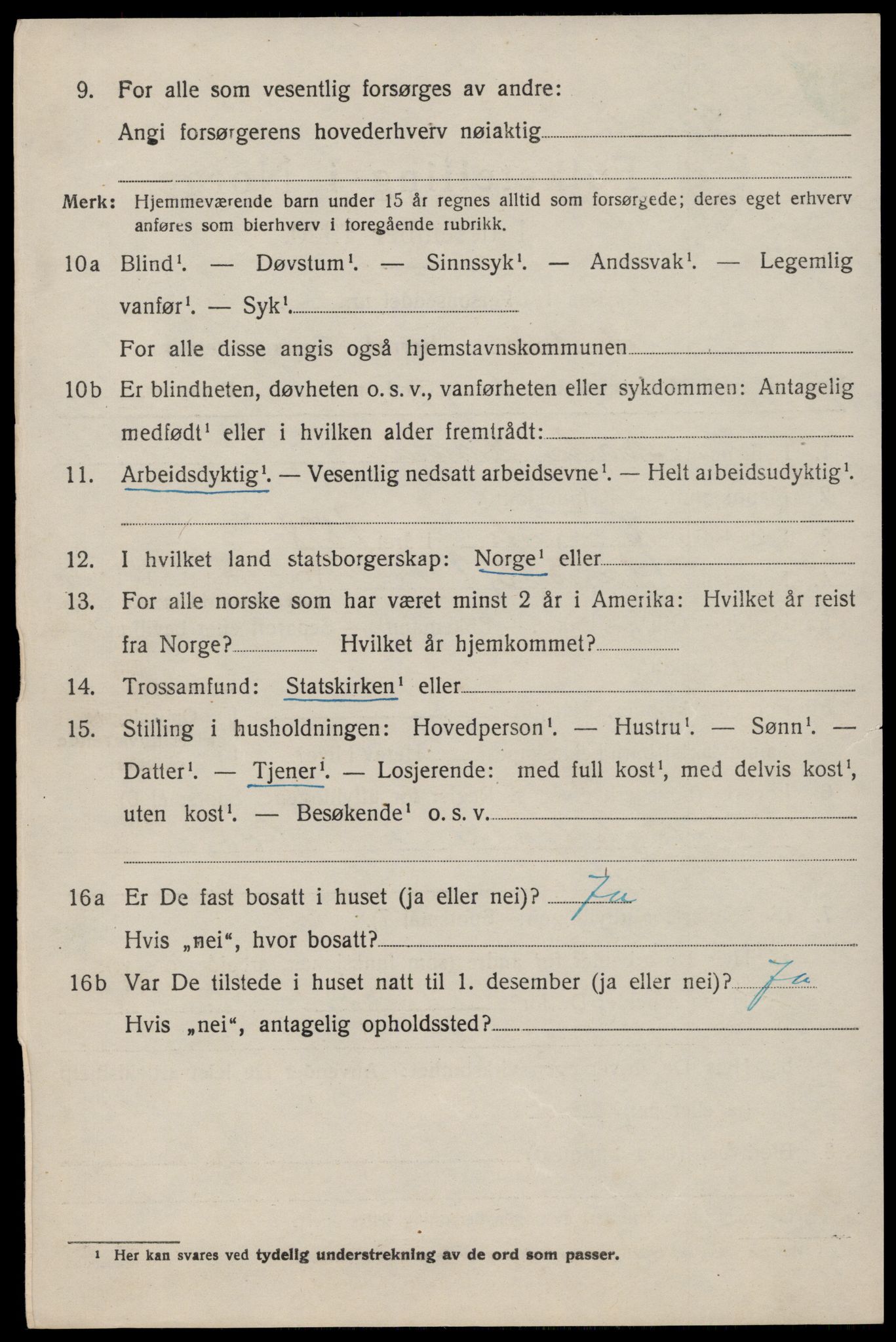 SAST, 1920 census for Vikedal, 1920, p. 1194