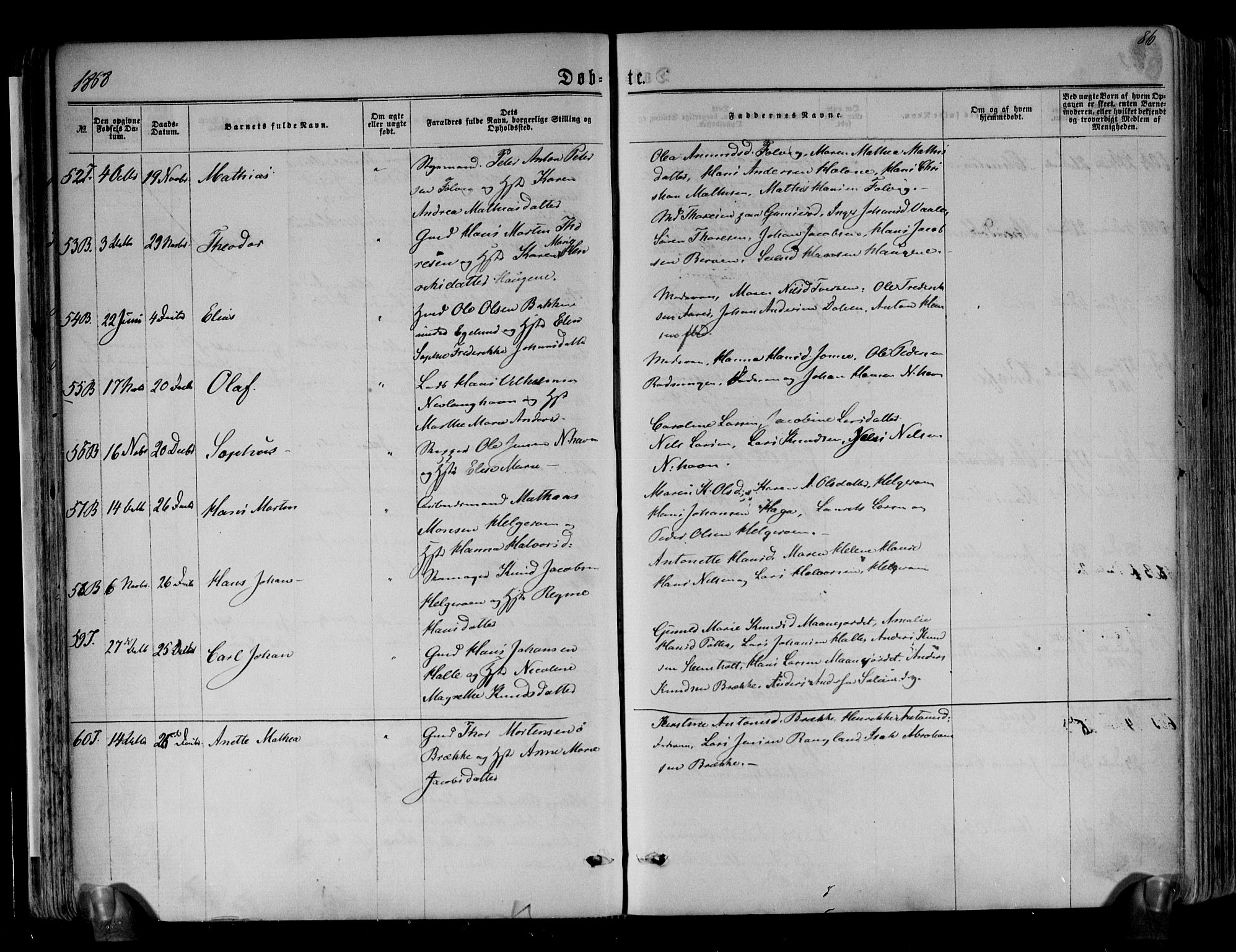 Brunlanes kirkebøker, SAKO/A-342/F/Fa/L0005: Parish register (official) no. I 5, 1862-1877, p. 86