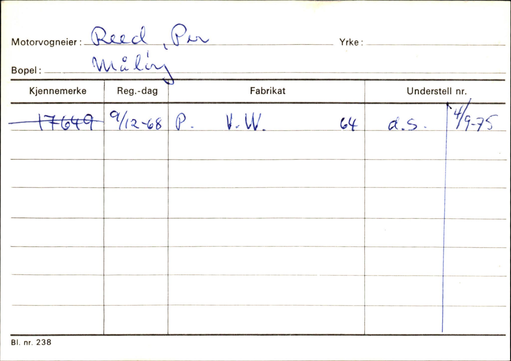 Statens vegvesen, Sogn og Fjordane vegkontor, AV/SAB-A-5301/4/F/L0144: Registerkort Vågsøy A-R, 1945-1975, p. 2296