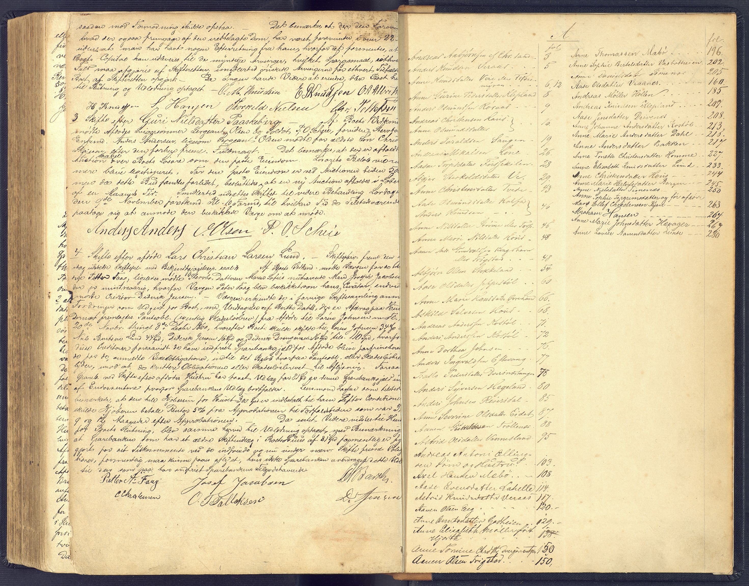 Torridal sorenskriveri, AV/SAK-1221-0012/H/Hc/L0015: Skifteforhandlingsprotokoll med navneregister nr. 1, 1855-1867