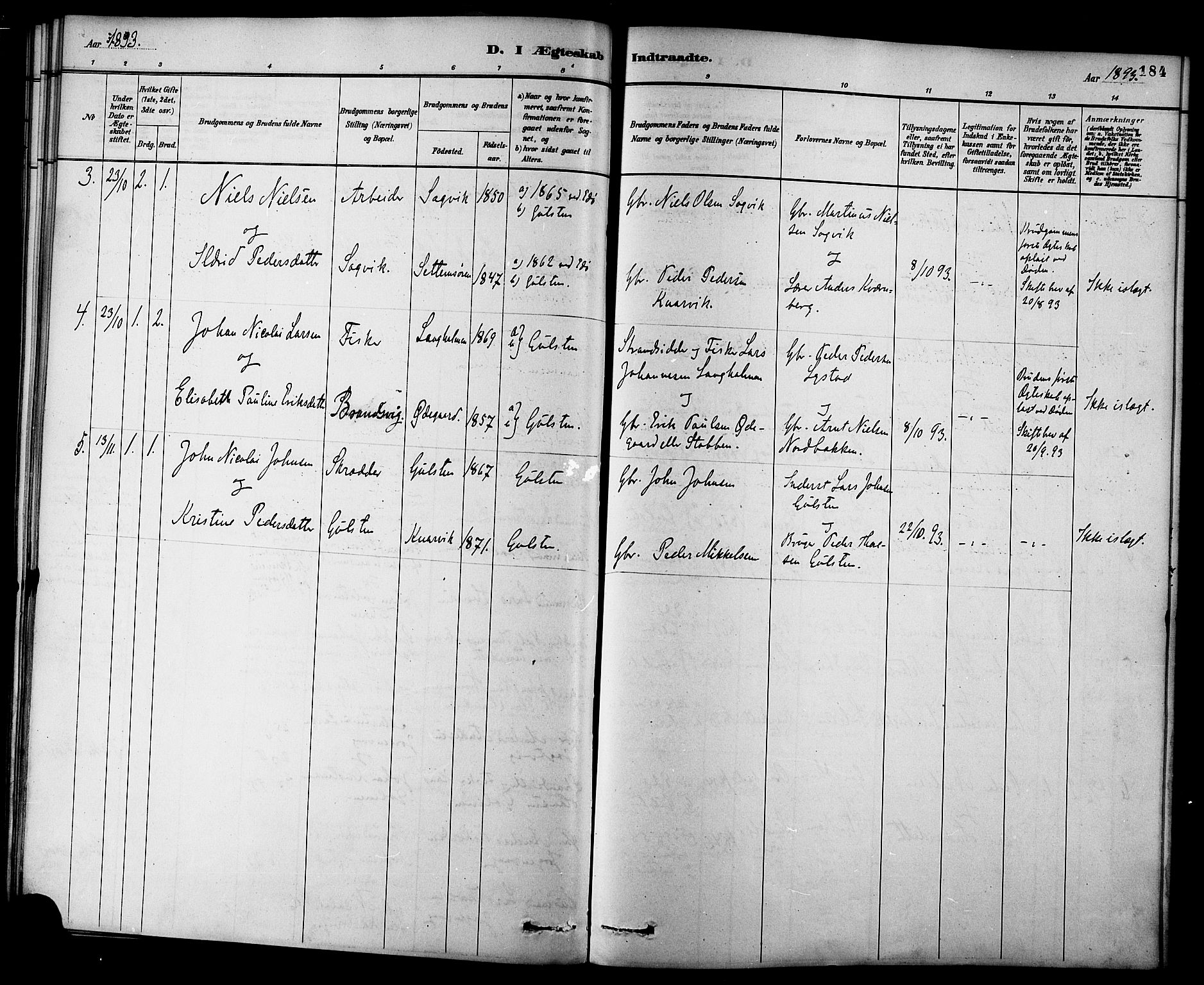 Ministerialprotokoller, klokkerbøker og fødselsregistre - Møre og Romsdal, AV/SAT-A-1454/577/L0896: Parish register (official) no. 577A03, 1880-1898, p. 184