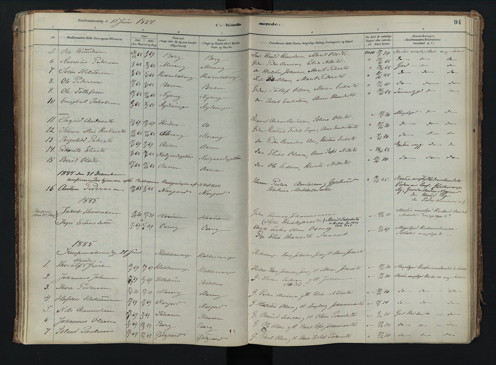 Tolga prestekontor, AV/SAH-PREST-062/K/L0008: Parish register (official) no. 8, 1877-1910, p. 94