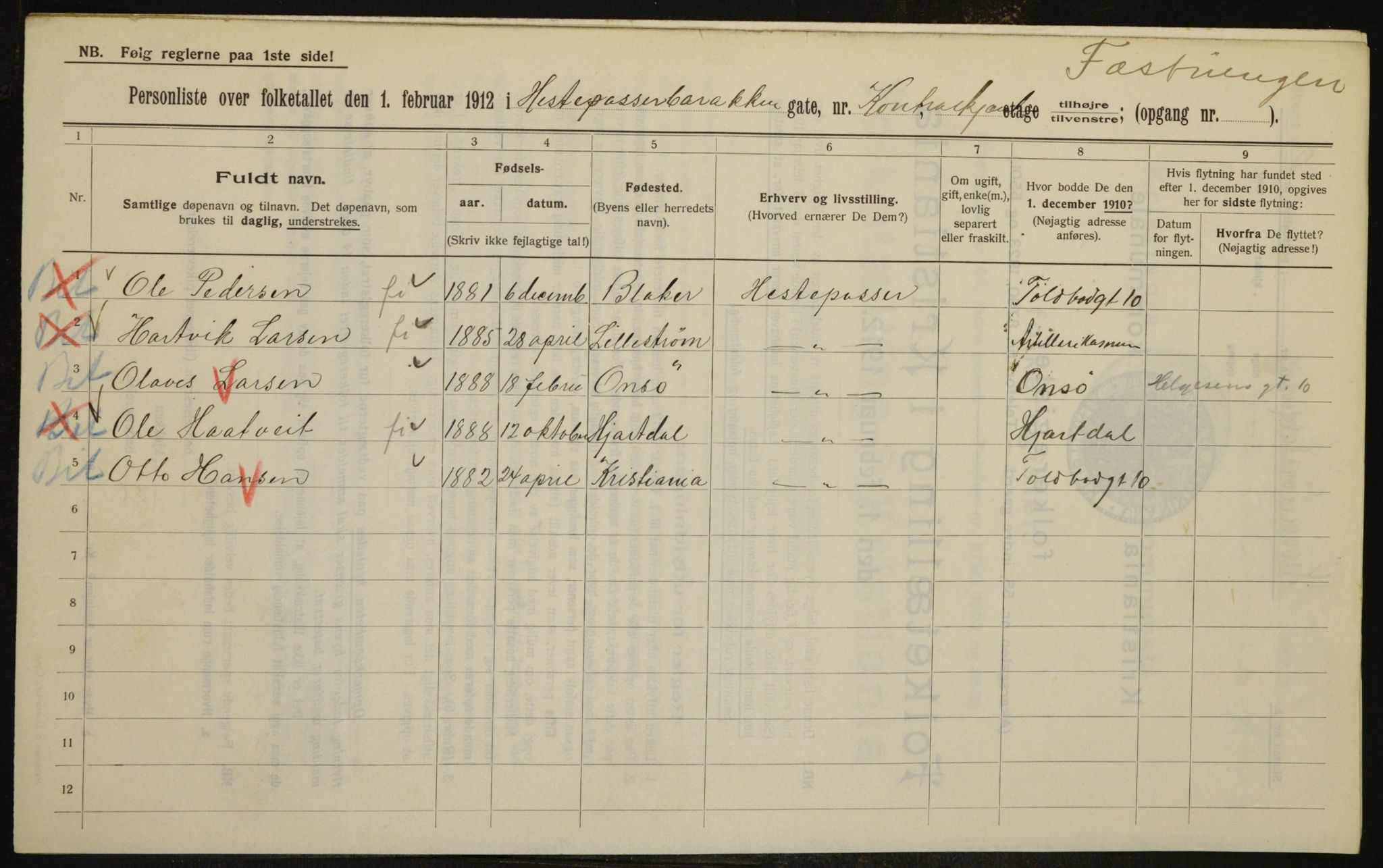 OBA, Municipal Census 1912 for Kristiania, 1912, p. 24183