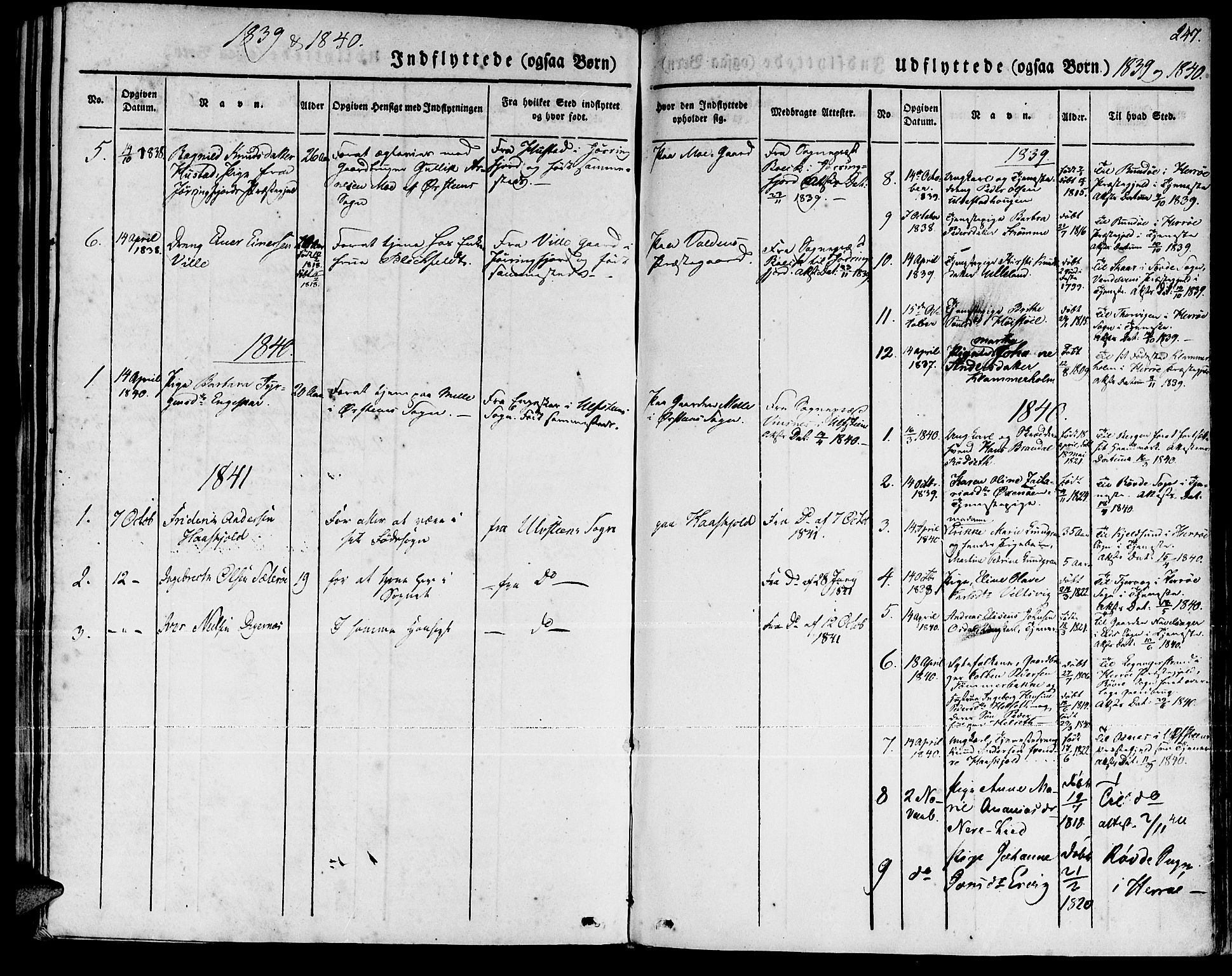 Ministerialprotokoller, klokkerbøker og fødselsregistre - Møre og Romsdal, AV/SAT-A-1454/511/L0139: Parish register (official) no. 511A06, 1831-1850, p. 247