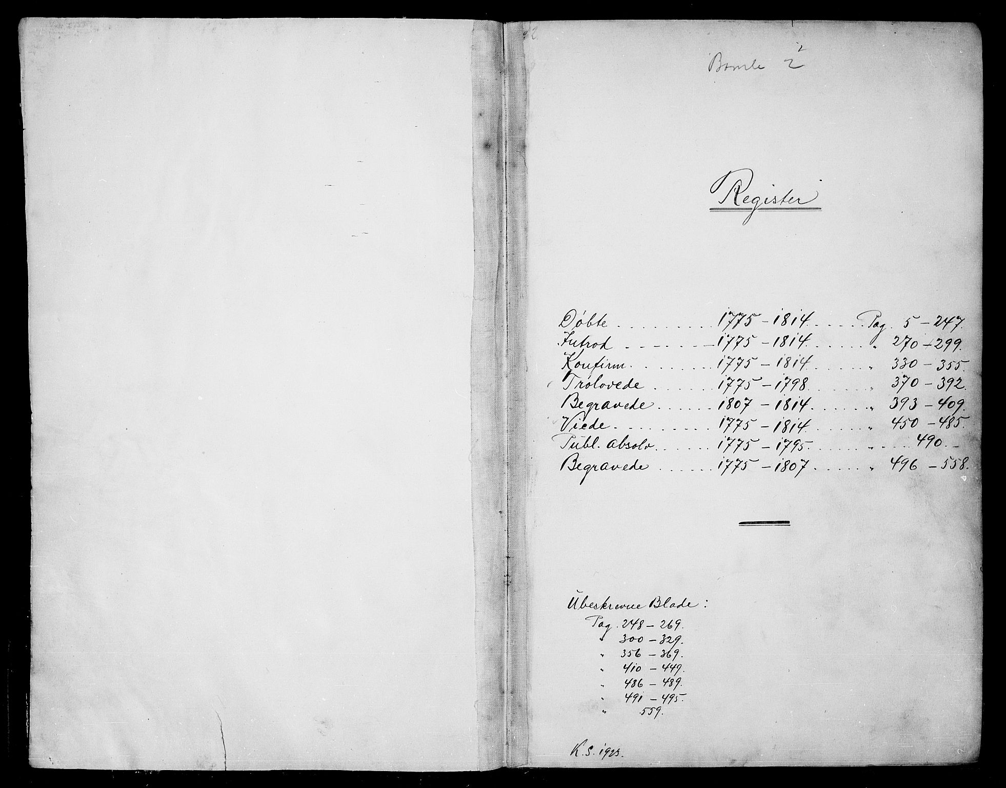 Bamble kirkebøker, SAKO/A-253/F/Fa/L0002: Parish register (official) no. I 2, 1775-1814