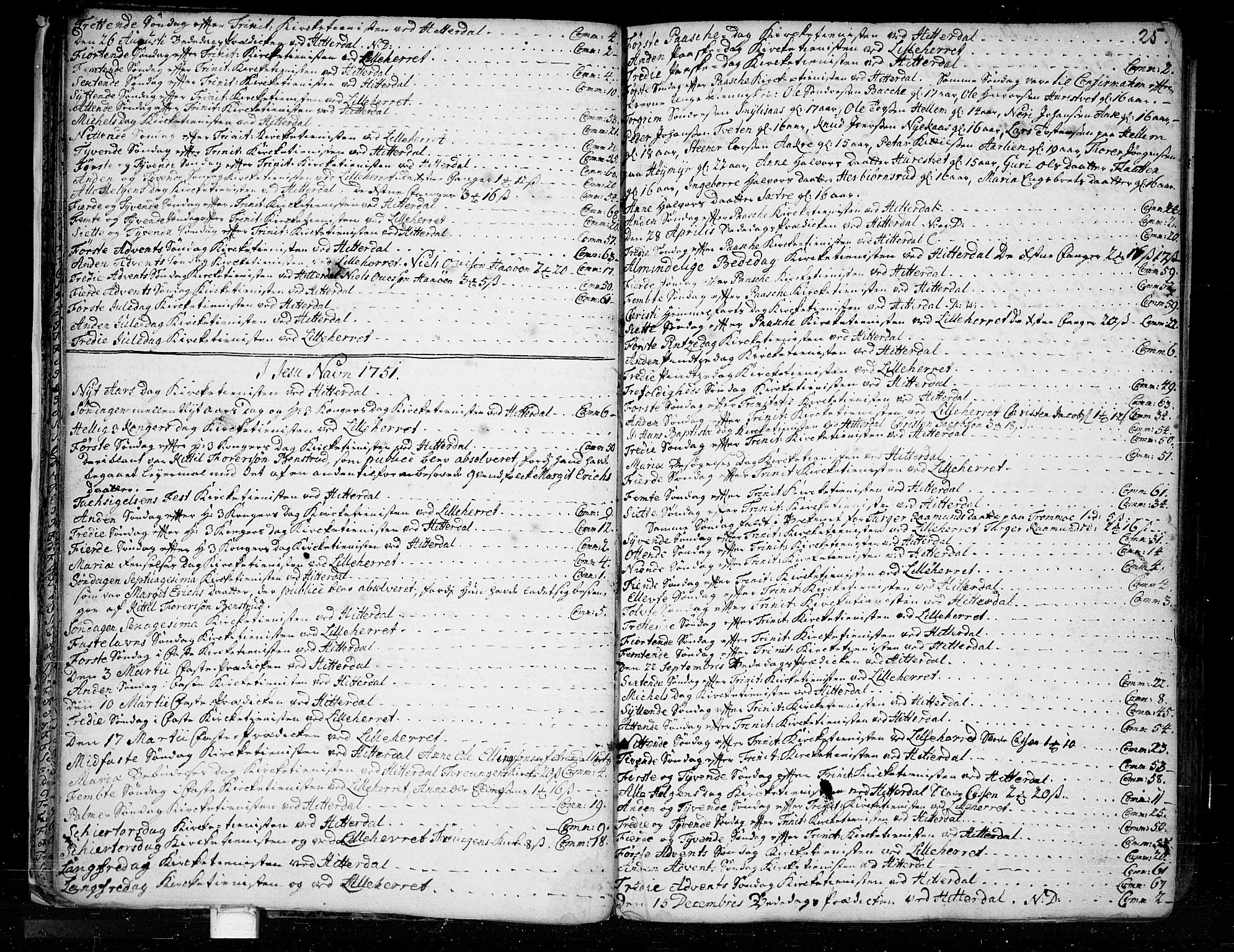 Heddal kirkebøker, SAKO/A-268/F/Fa/L0003: Parish register (official) no. I 3, 1723-1783, p. 25