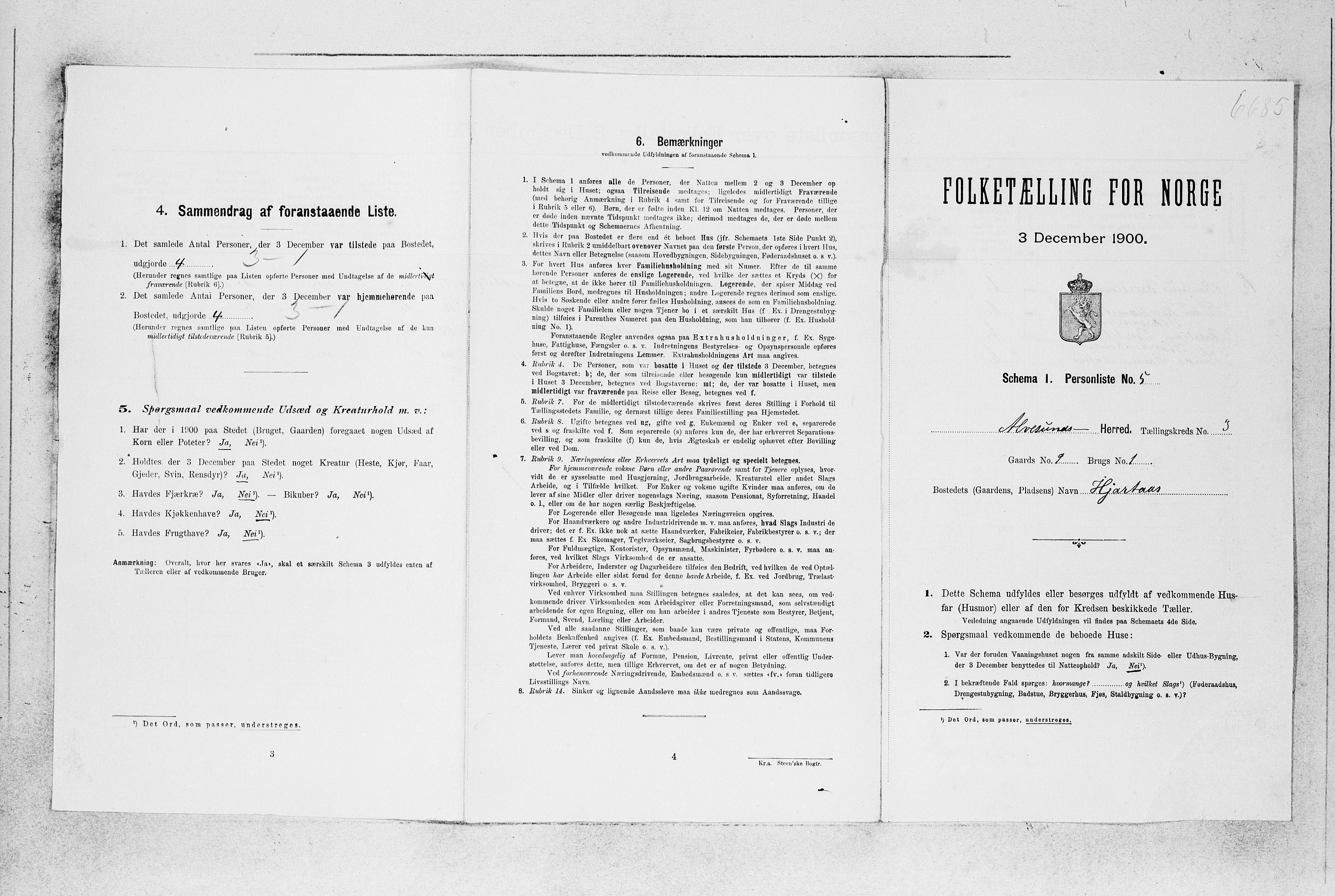 SAB, 1900 census for Alversund, 1900, p. 191