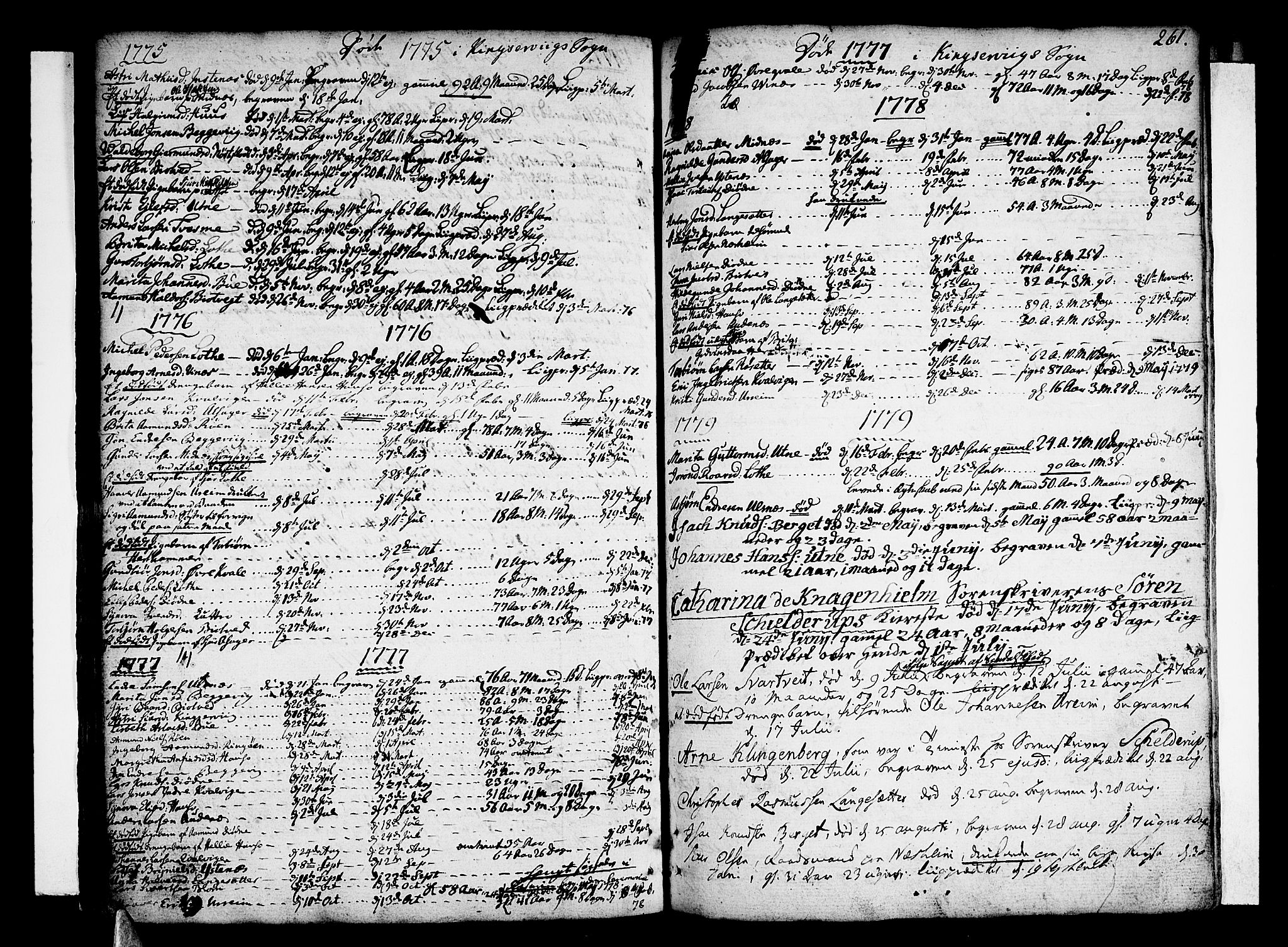 Ullensvang sokneprestembete, SAB/A-78701/H/Haa: Parish register (official) no. A 6 /2, 1758-1788, p. 261