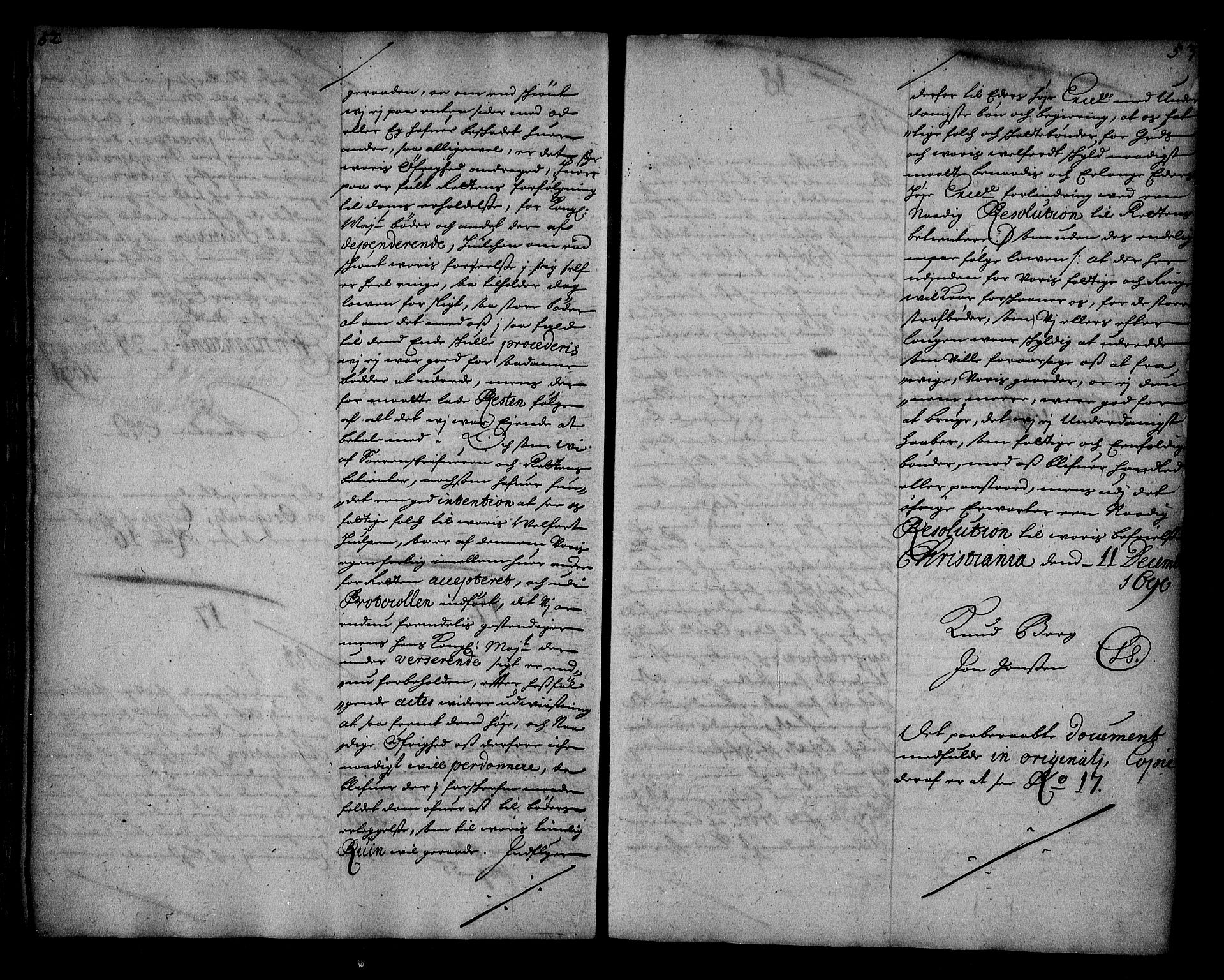Stattholderembetet 1572-1771, AV/RA-EA-2870/Ae/L0008: Supplikasjons- og resolusjonsprotokoll, 1691, p. 52-53