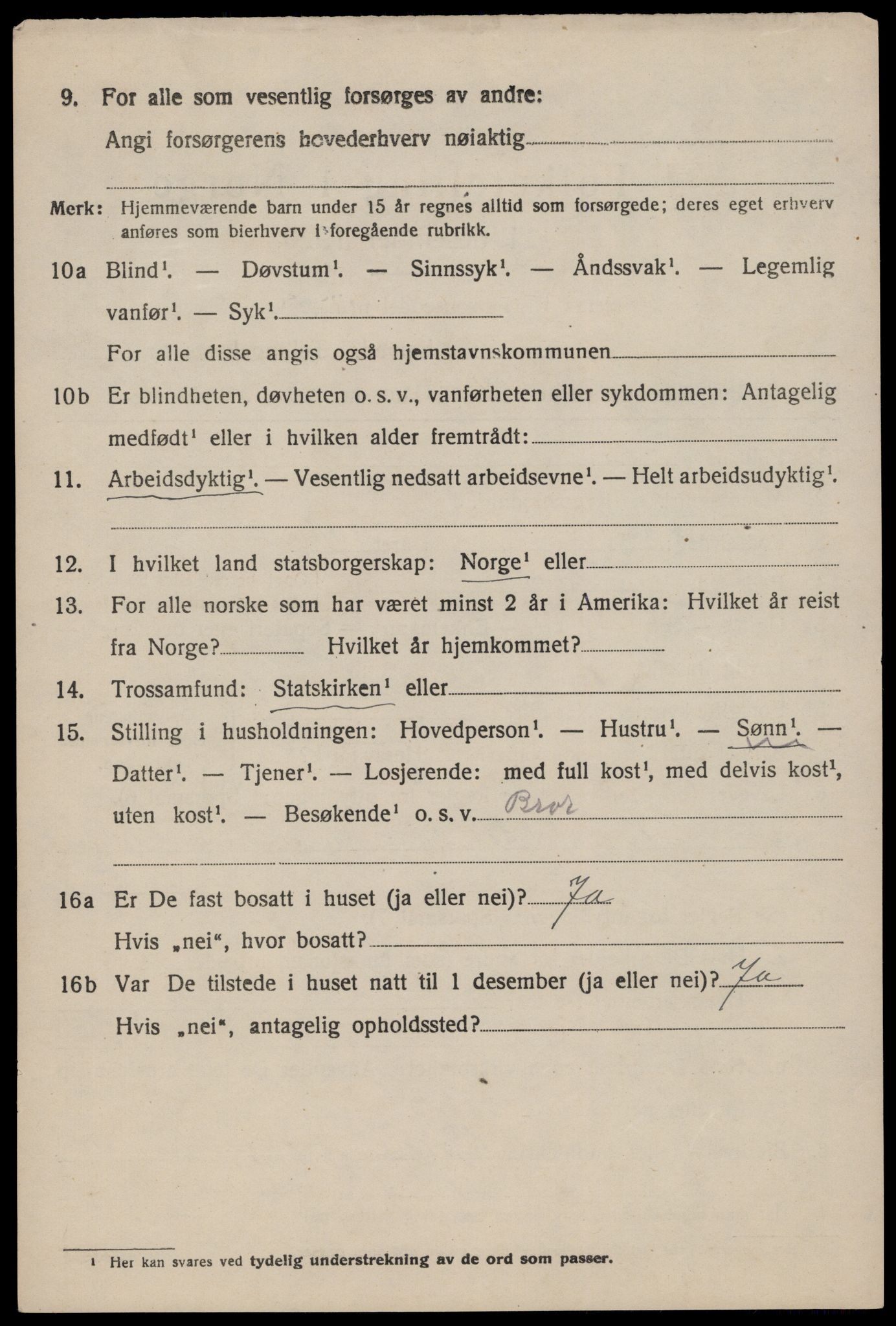 SAST, 1920 census for Finnøy, 1920, p. 1293