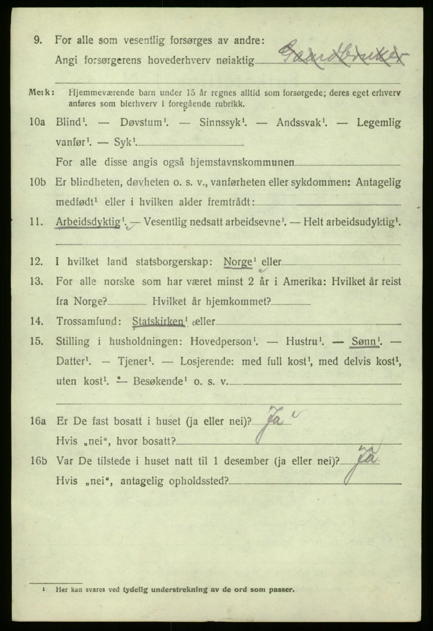 SAB, 1920 census for Masfjorden, 1920, p. 4126