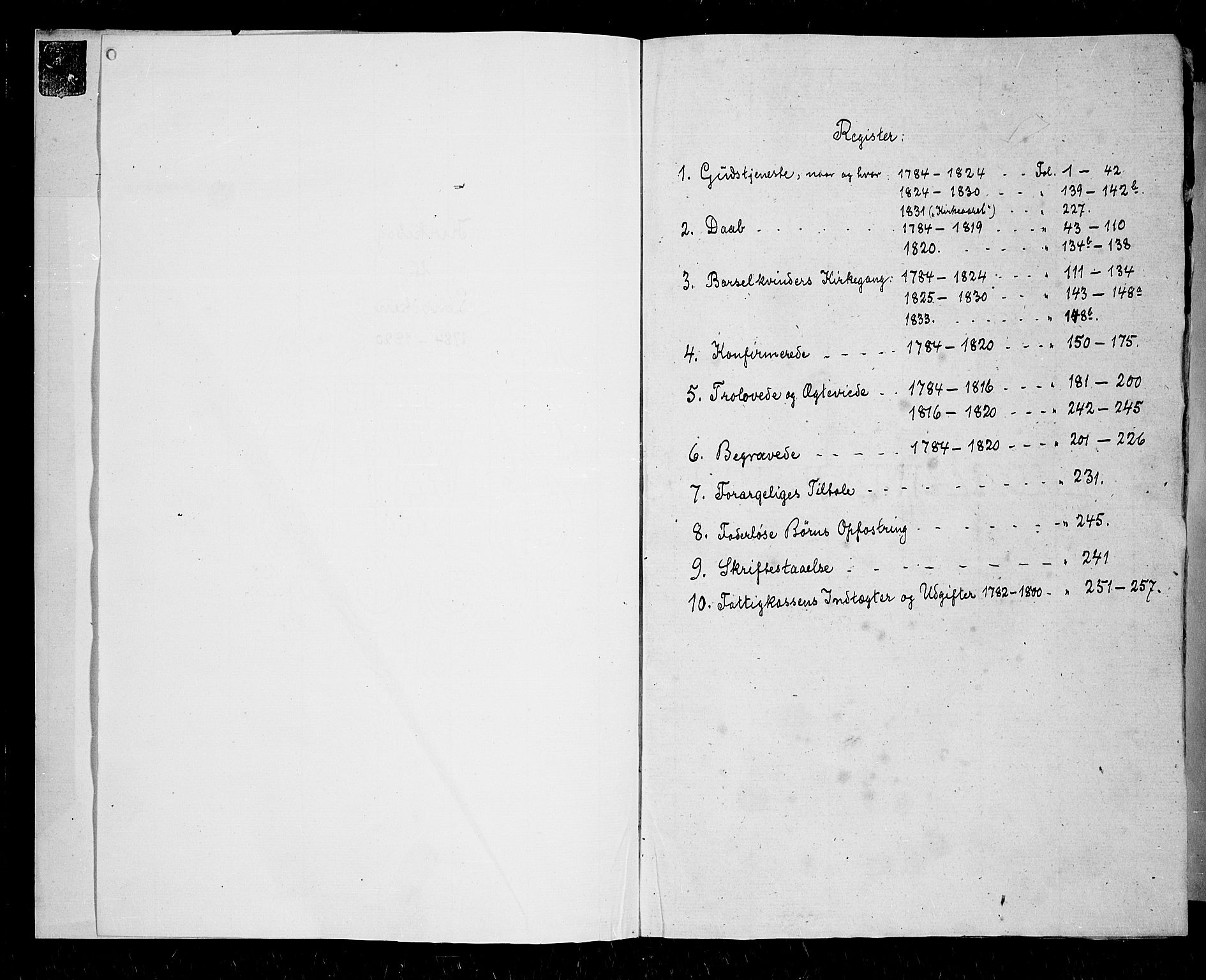 Lenvik sokneprestembete, SATØ/S-1310/H/Ha/Haa/L0002kirke: Parish register (official) no. 2, 1784-1820