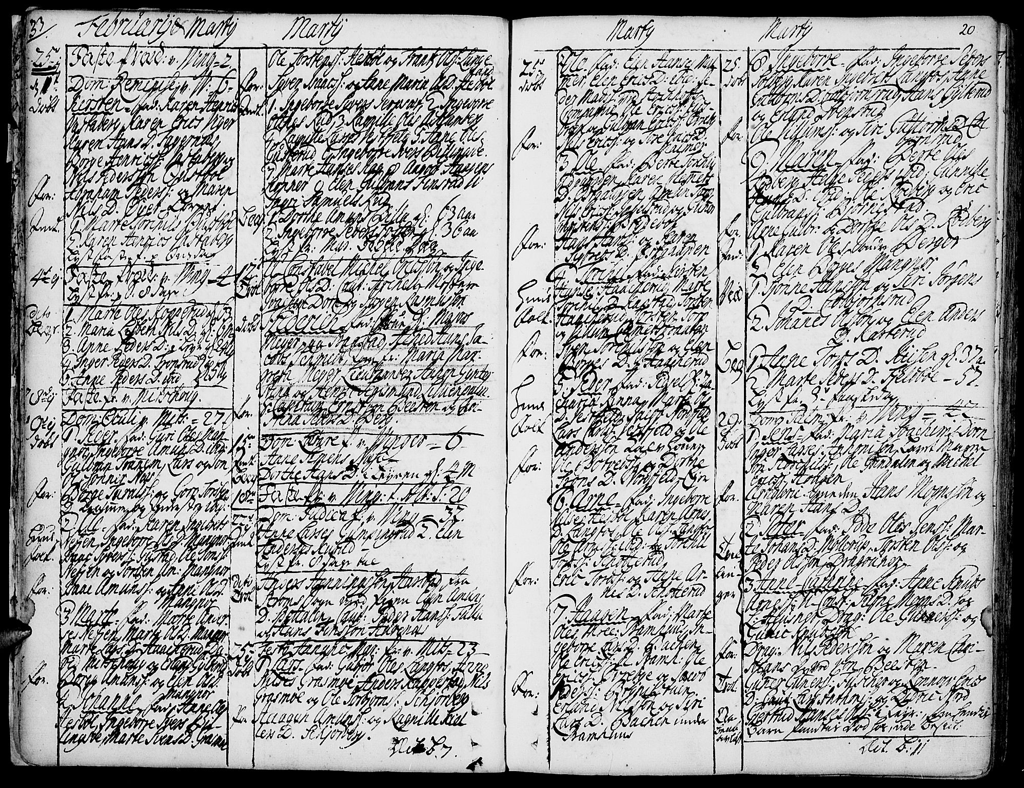 Vinger prestekontor, AV/SAH-PREST-024/H/Ha/Haa/L0002: Parish register (official) no. 2, 1730-1751, p. 20