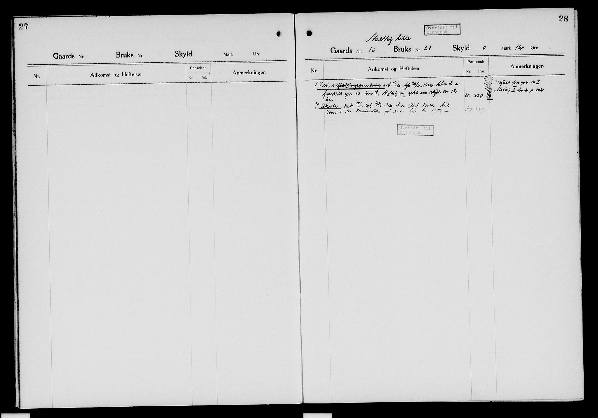 Nord-Hedmark sorenskriveri, AV/SAH-TING-012/H/Ha/Had/Hada/L0003: Mortgage register no. 4.1b, 1921-1940, p. 27-28