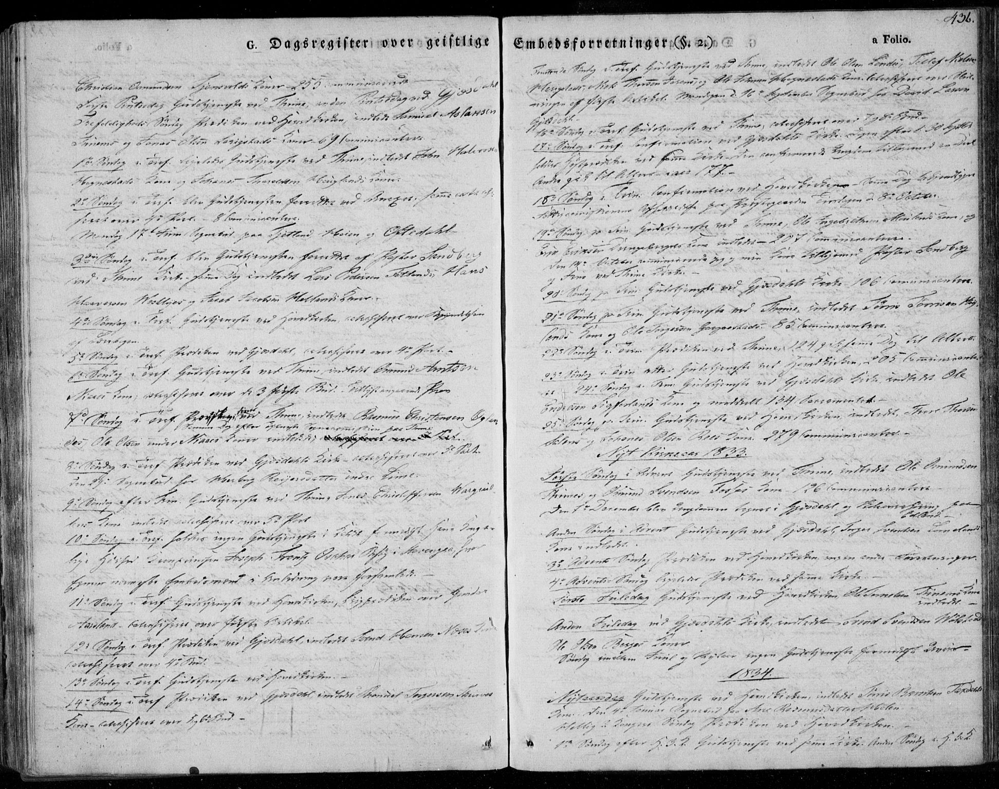 Lye sokneprestkontor, AV/SAST-A-101794/001/30BA/L0004: Parish register (official) no. A 4, 1826-1841, p. 436