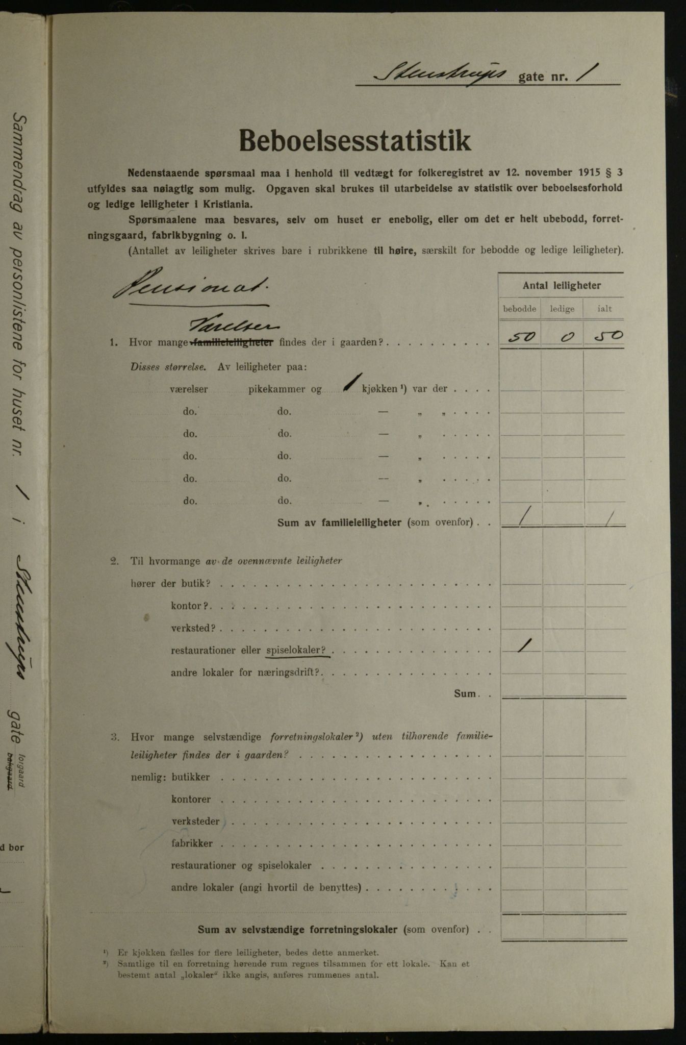 OBA, Municipal Census 1923 for Kristiania, 1923, p. 111413