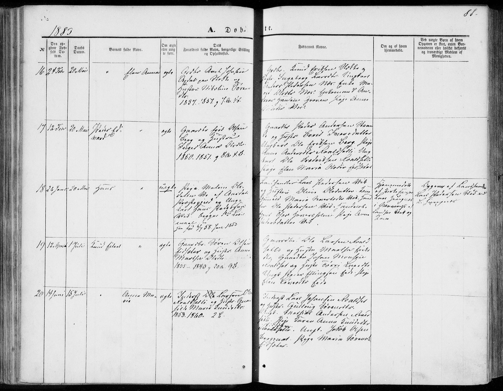 Ministerialprotokoller, klokkerbøker og fødselsregistre - Møre og Romsdal, AV/SAT-A-1454/557/L0681: Parish register (official) no. 557A03, 1869-1886, p. 88