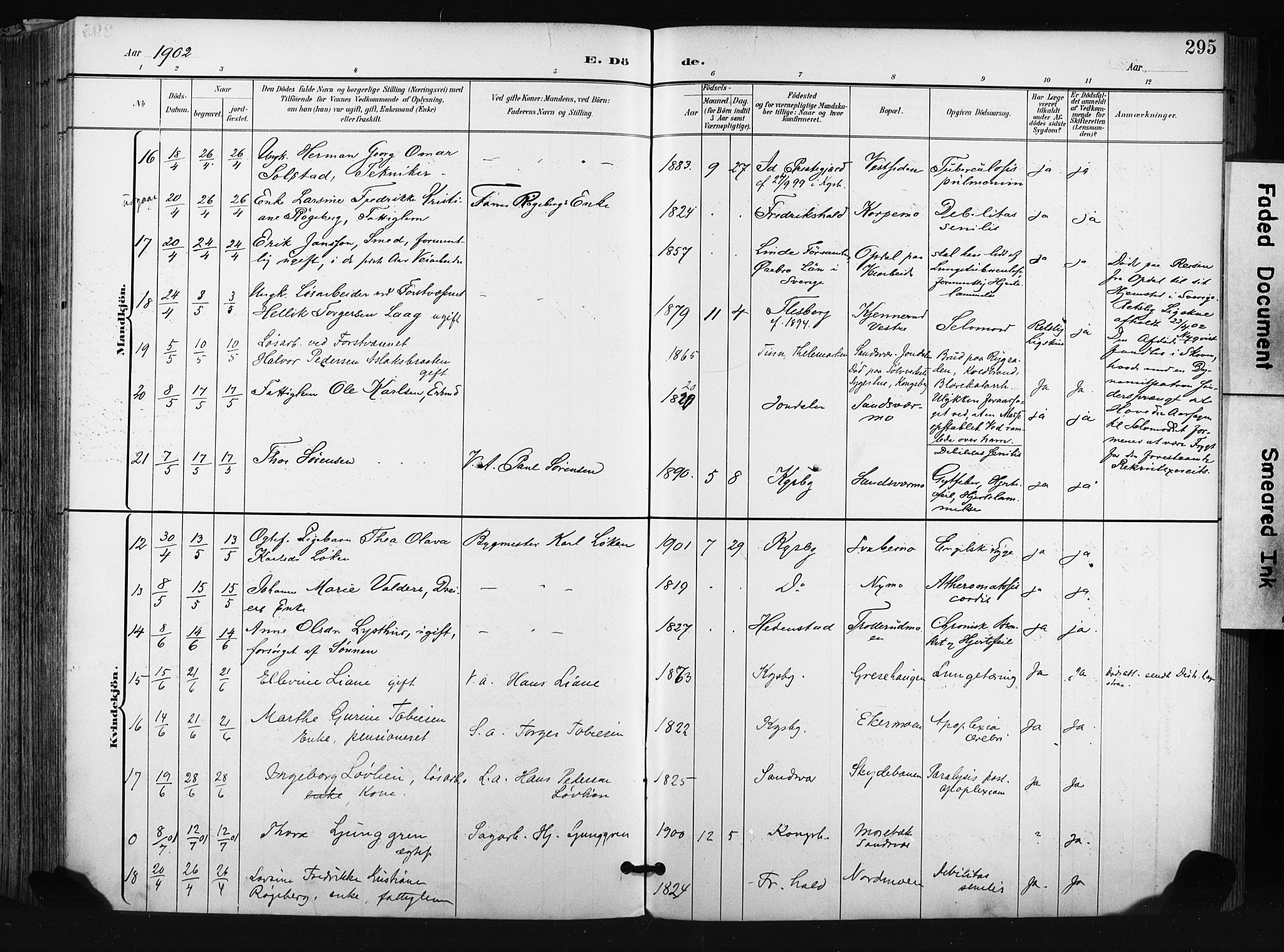 Kongsberg kirkebøker, AV/SAKO-A-22/F/Fb/L0003: Parish register (official) no. II 3, 1896-1905, p. 295