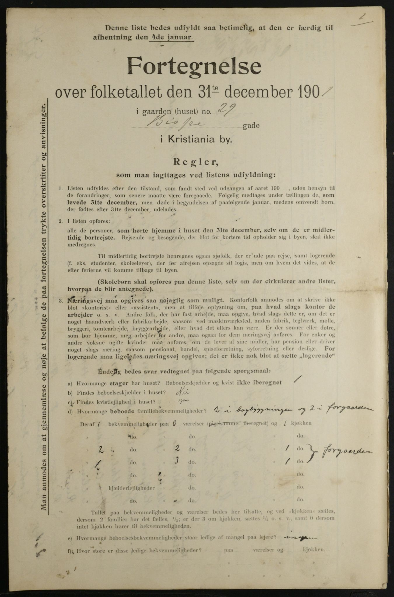 OBA, Municipal Census 1901 for Kristiania, 1901, p. 944