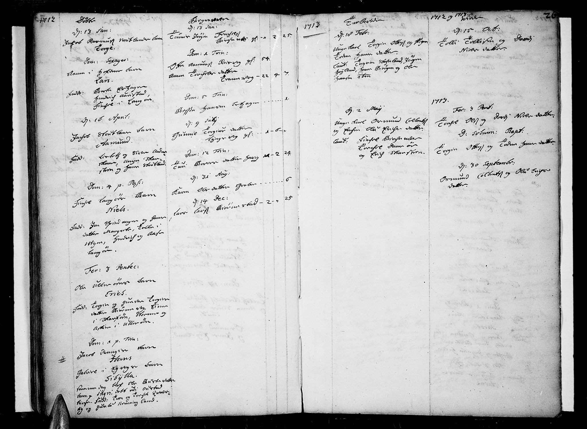 Lista sokneprestkontor, AV/SAK-1111-0027/F/Fa/L0001: Parish register (official) no. A 1 /3, 1693-1714, p. 26