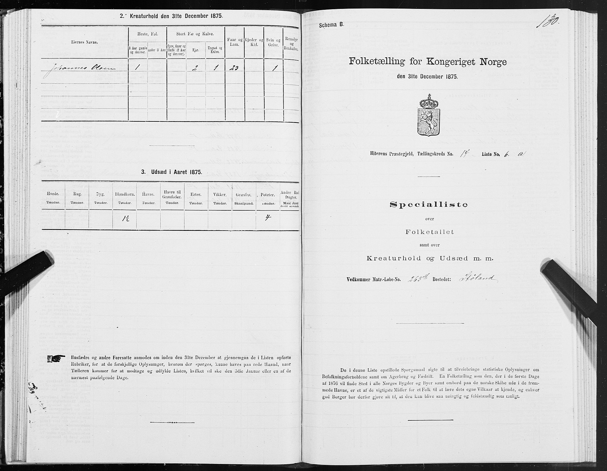 SAT, 1875 census for 1617P Hitra, 1875, p. 7130