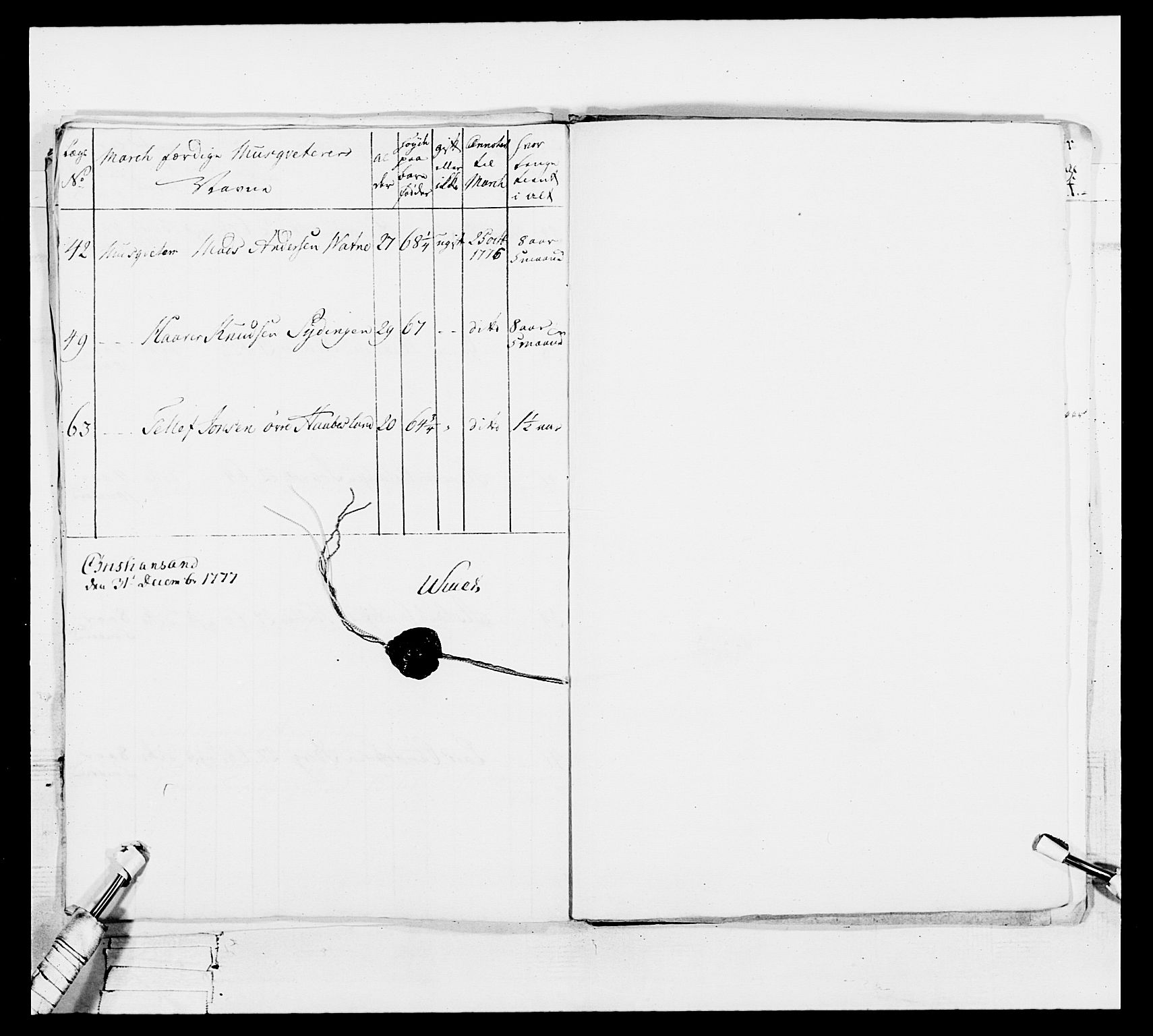 Generalitets- og kommissariatskollegiet, Det kongelige norske kommissariatskollegium, AV/RA-EA-5420/E/Eh/L0101: 1. Vesterlenske nasjonale infanteriregiment, 1766-1777, p. 586