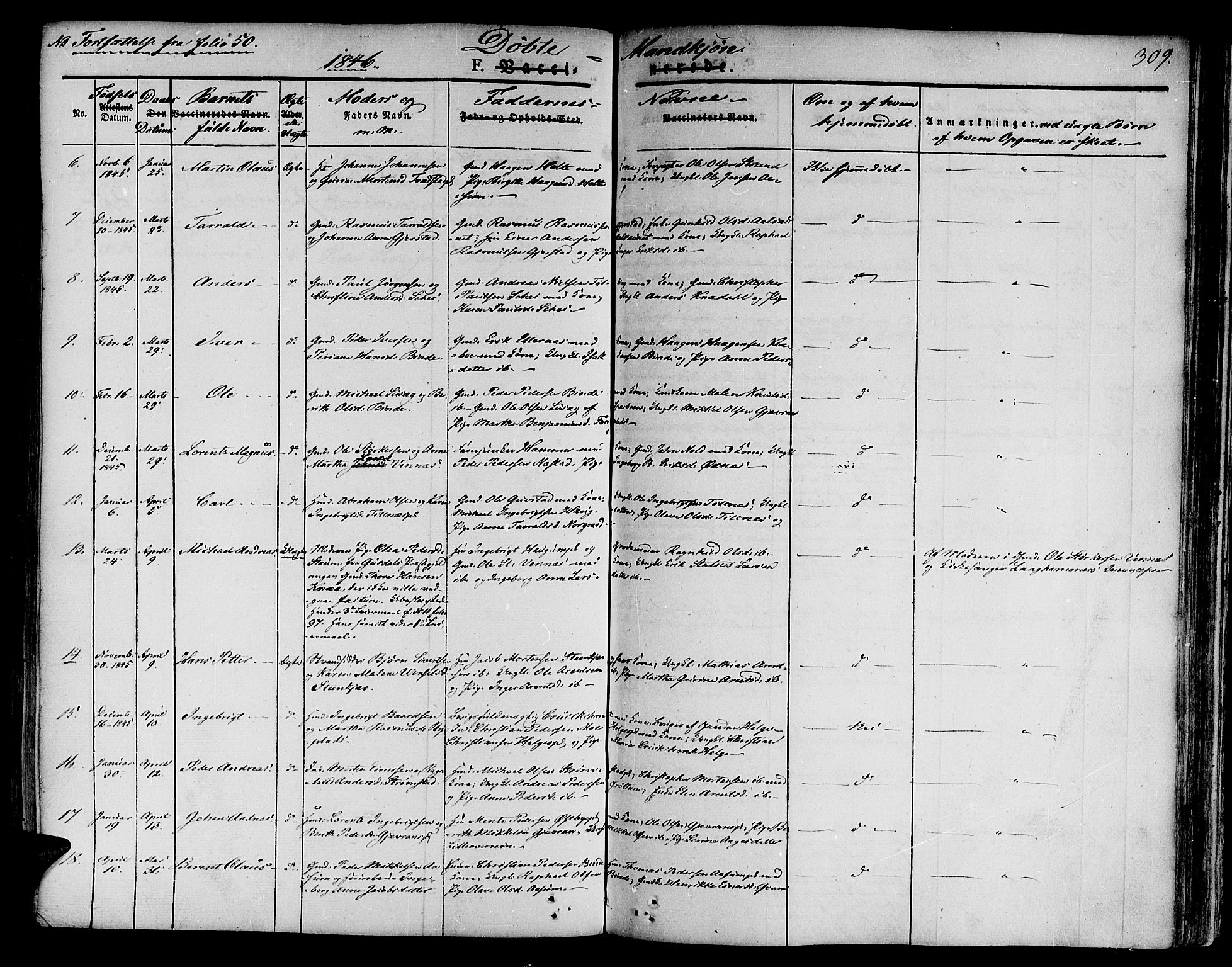 Ministerialprotokoller, klokkerbøker og fødselsregistre - Nord-Trøndelag, SAT/A-1458/746/L0445: Parish register (official) no. 746A04, 1826-1846, p. 309