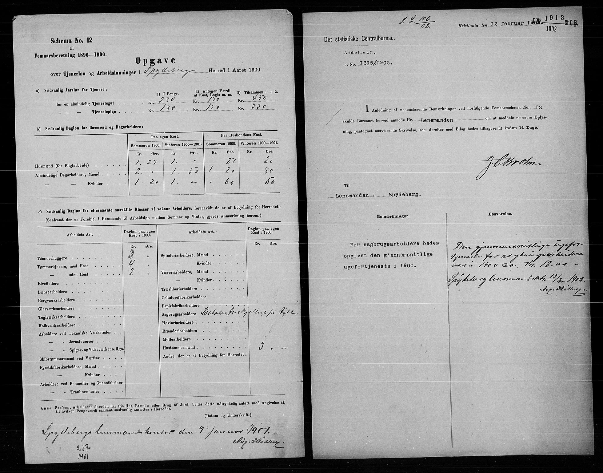 Statistisk sentralbyrå, Næringsøkonomiske emner, Generelt - Amtmennenes femårsberetninger, AV/RA-S-2233/F/Fa/L0094: --, 1900, p. 46