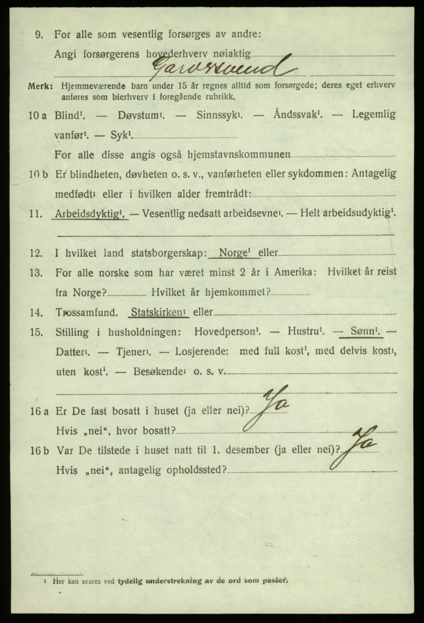 SAB, 1920 census for Åsane, 1920, p. 5604