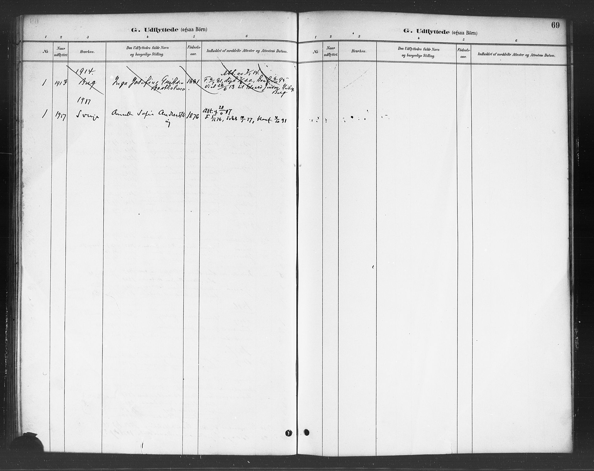 Skjeberg prestekontor Kirkebøker, SAO/A-10923/F/Fc/L0001: Parish register (official) no. III 1, 1886-1897, p. 69