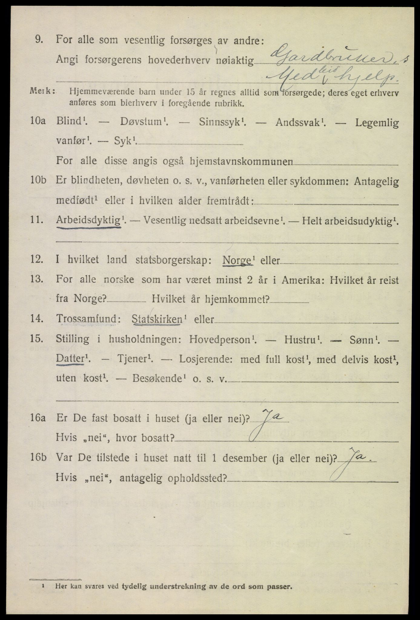 SAH, 1920 census for Vang (Oppland), 1920, p. 676