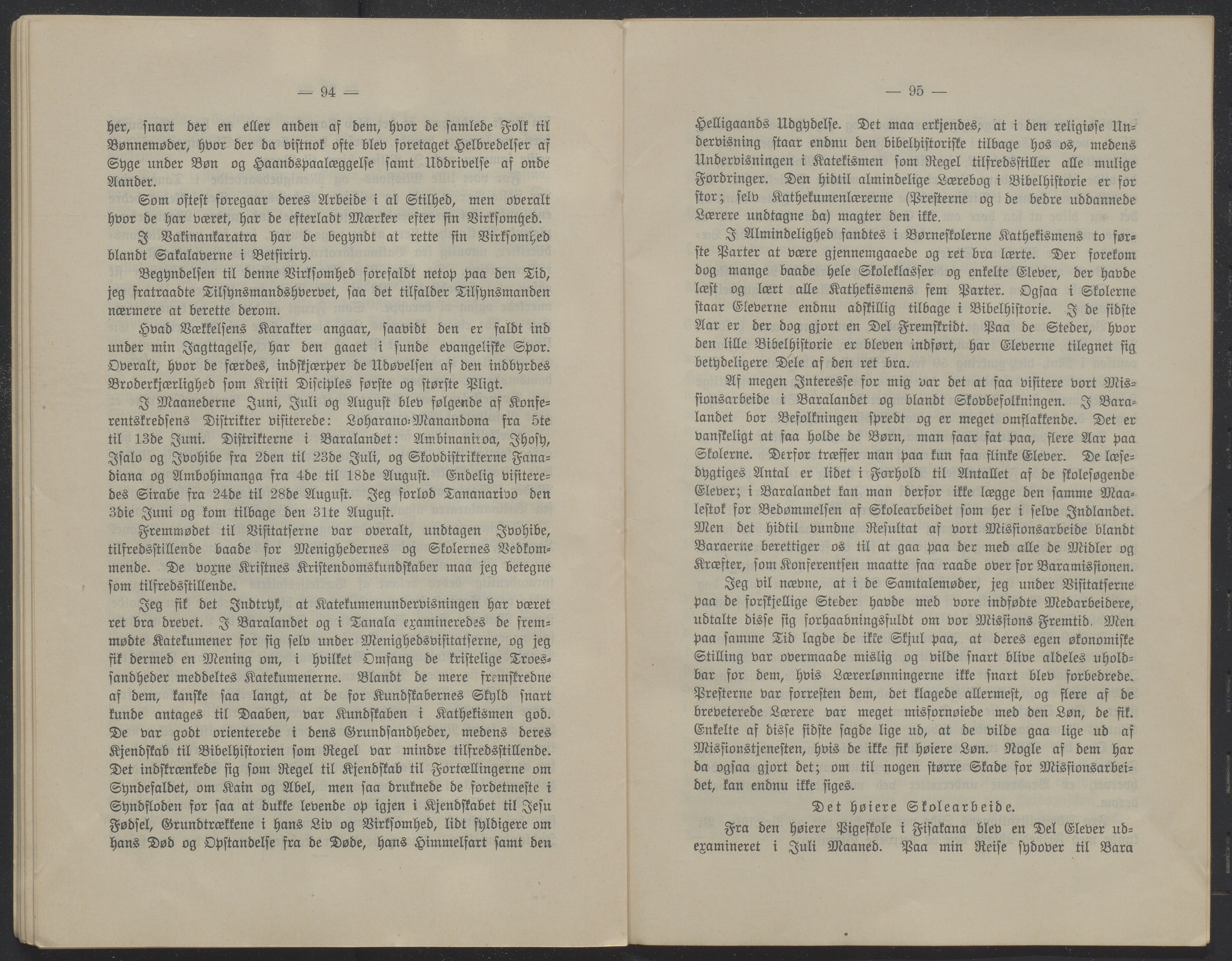 Det Norske Misjonsselskap - hovedadministrasjonen, VID/MA-A-1045/D/Db/Dba/L0340/0002: Beretninger, Bøker, Skrifter o.l   / Årsberetninger. Heftet. 60. , 1901, p. 94-95