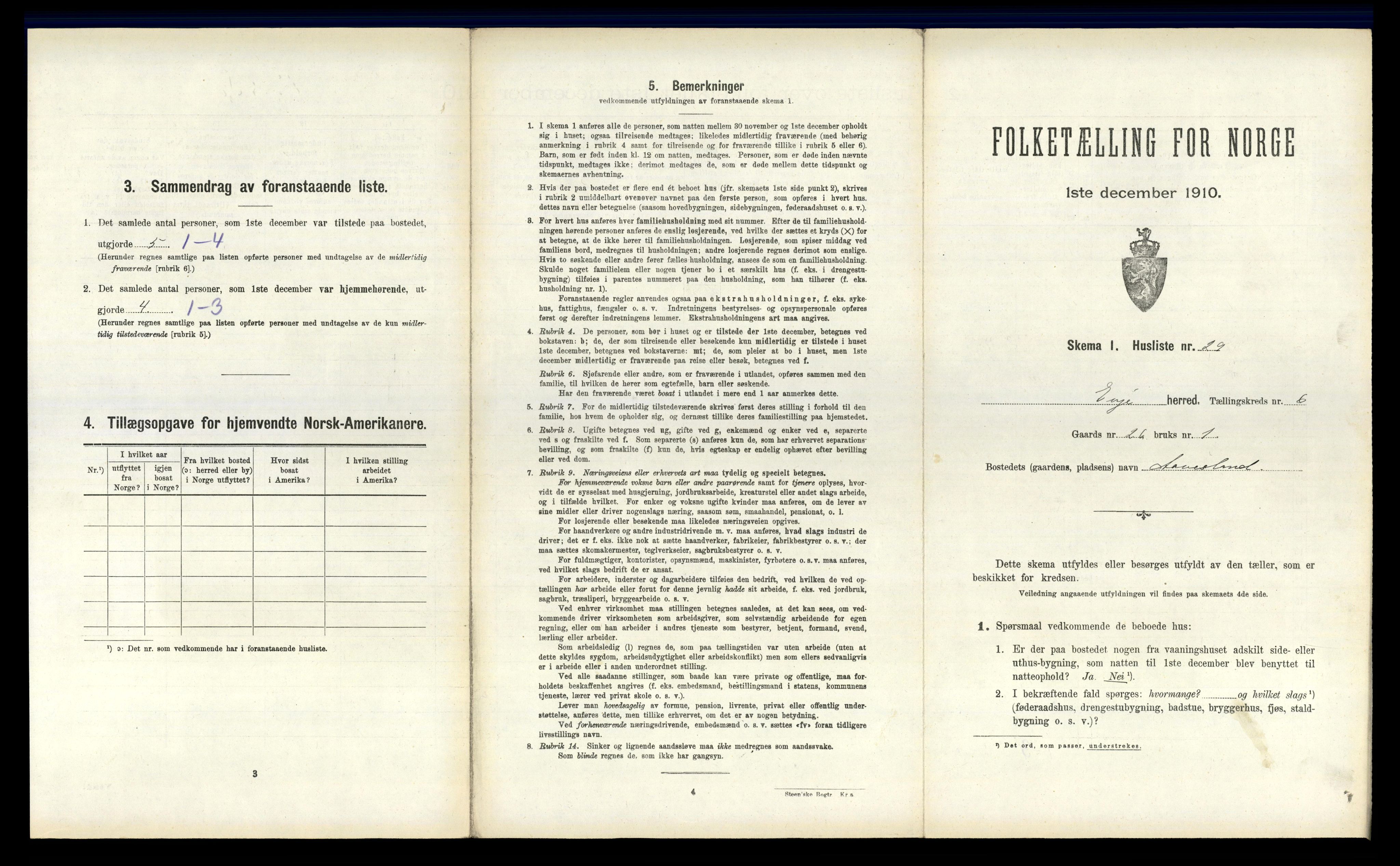 RA, 1910 census for Evje, 1910, p. 256