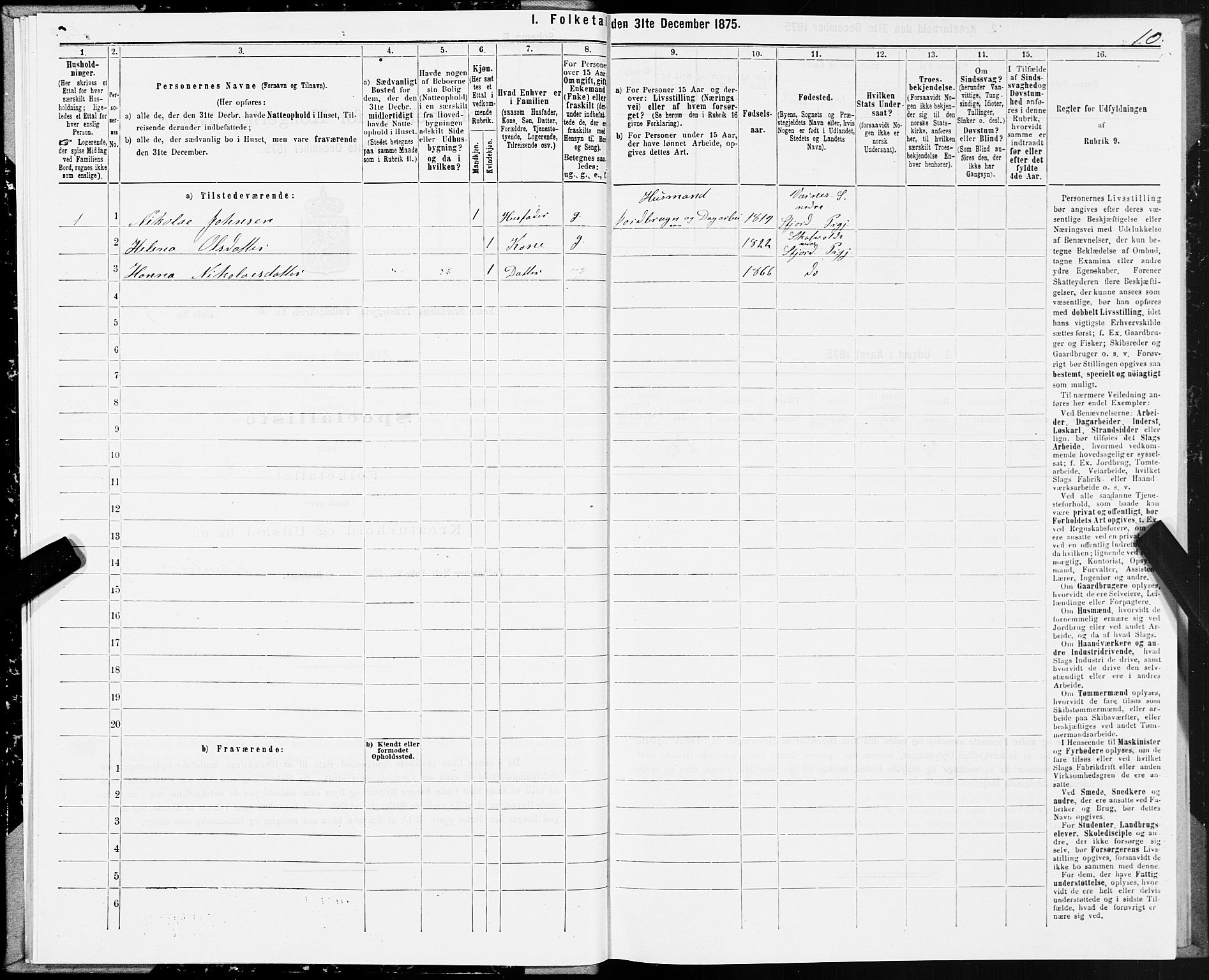 SAT, 1875 census for 1714P Nedre Stjørdal, 1875, p. 3010