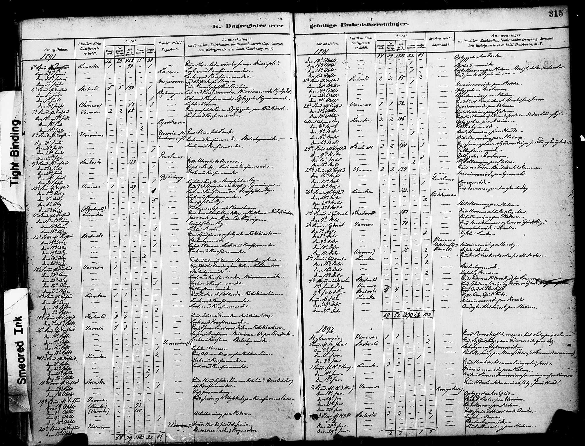 Ministerialprotokoller, klokkerbøker og fødselsregistre - Nord-Trøndelag, SAT/A-1458/709/L0077: Parish register (official) no. 709A17, 1880-1895, p. 315