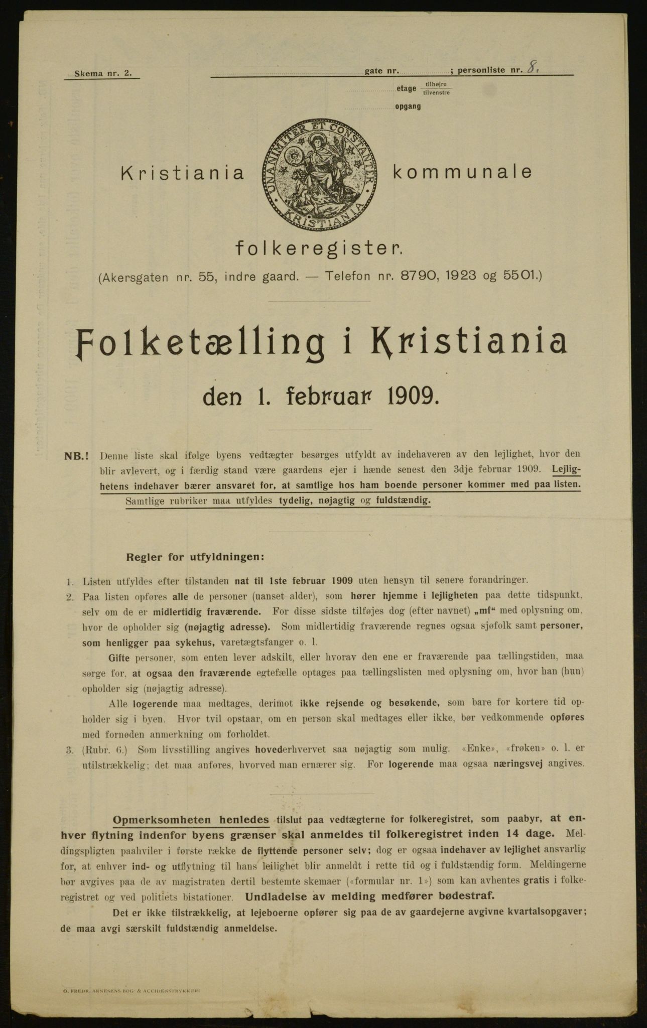 OBA, Municipal Census 1909 for Kristiania, 1909, p. 111027