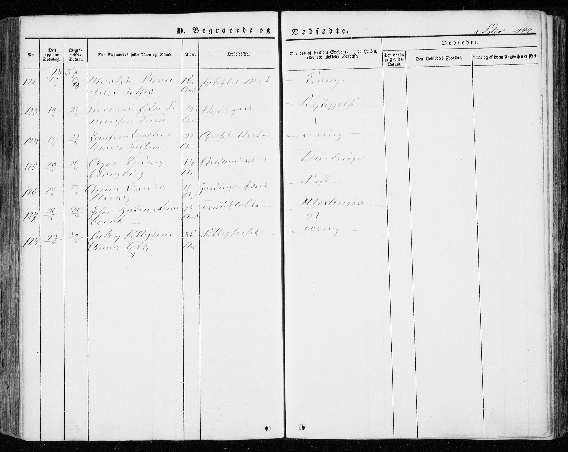 Ministerialprotokoller, klokkerbøker og fødselsregistre - Sør-Trøndelag, SAT/A-1456/601/L0051: Parish register (official) no. 601A19, 1848-1857, p. 444