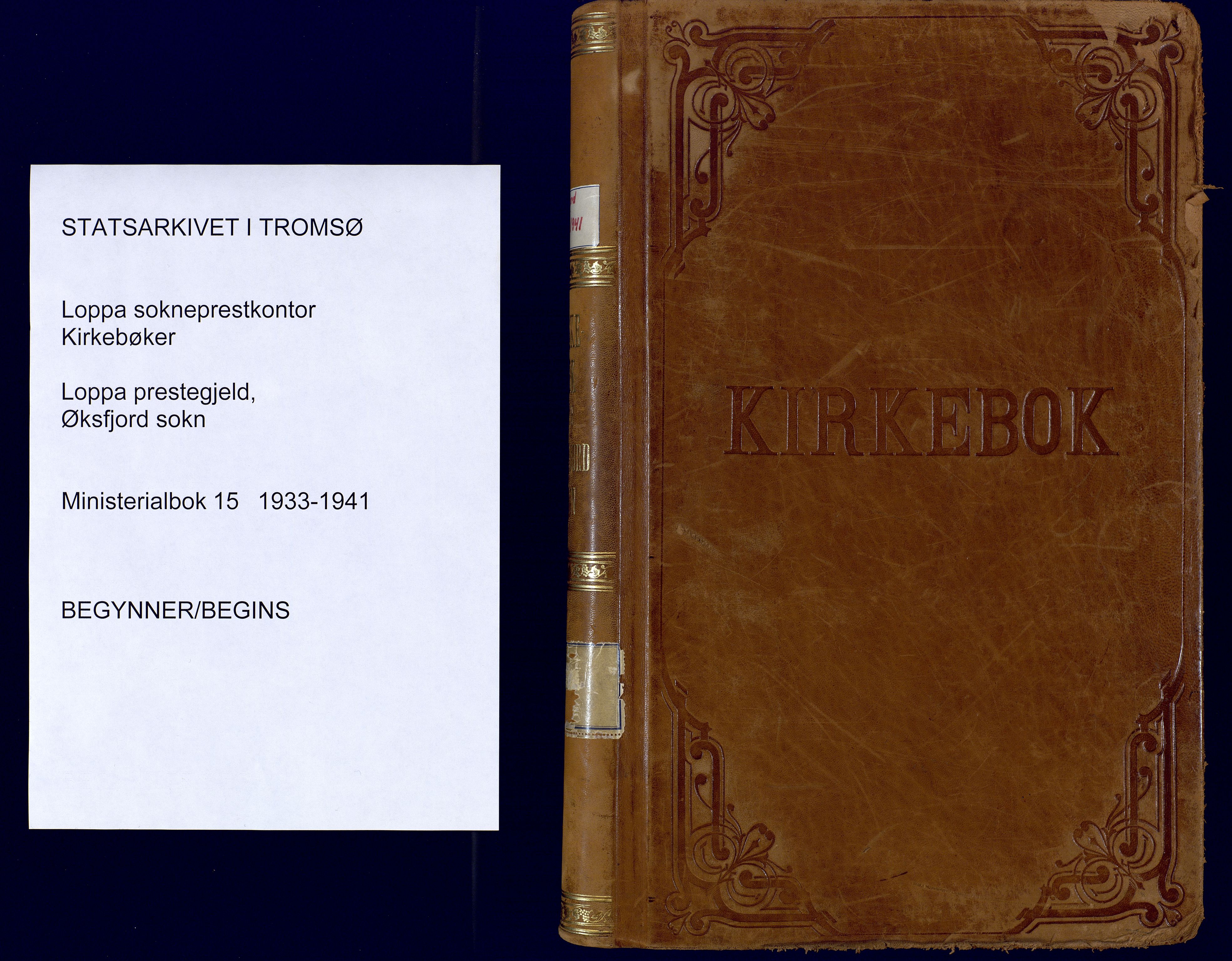 Loppa sokneprestkontor, SATØ/S-1339/H/Ha/L0015kirke: Parish register (official) no. 15, 1933-1941