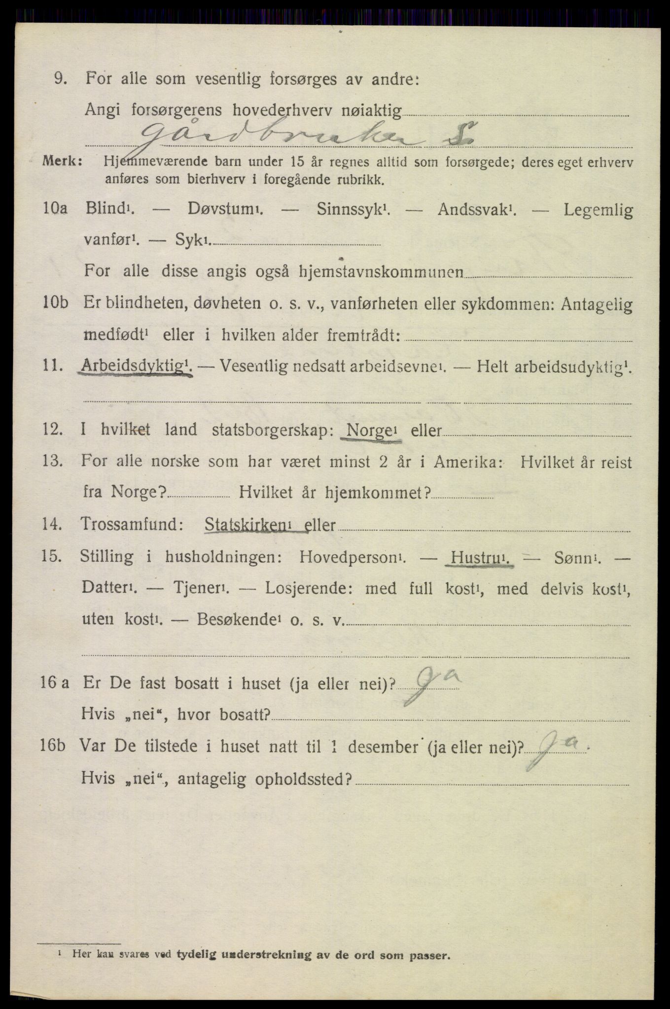 SAH, 1920 census for Trysil, 1920, p. 14114