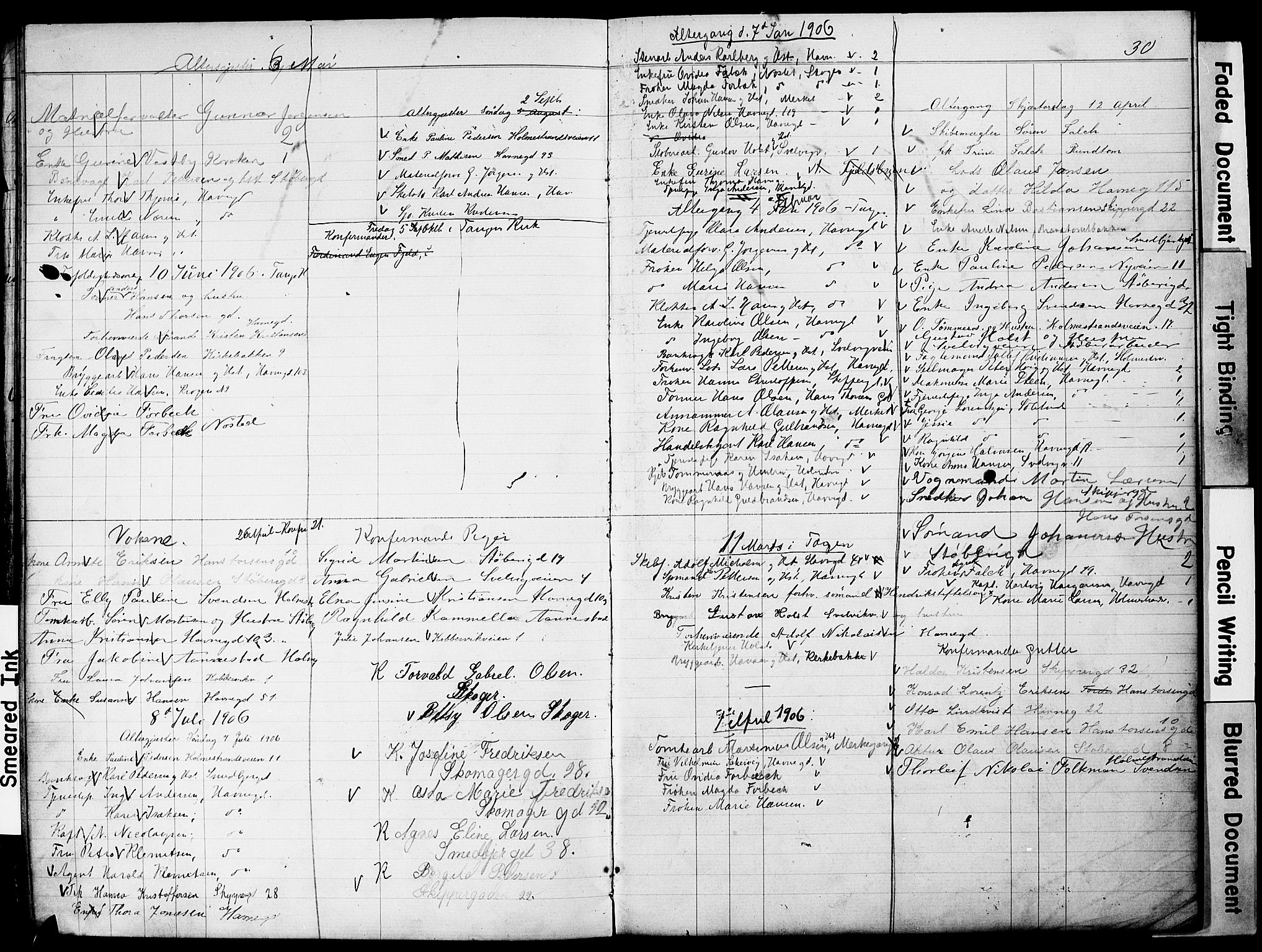 Strømsø kirkebøker, SAKO/A-246/Y/Yb/L0001: Parish register draft no. II 1, 1896-1904, p. 30